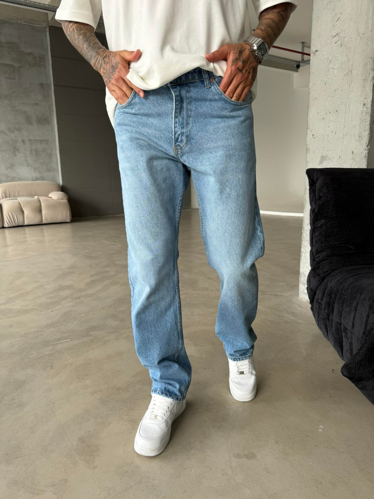 Basic Baggy Pantolon - Mavi