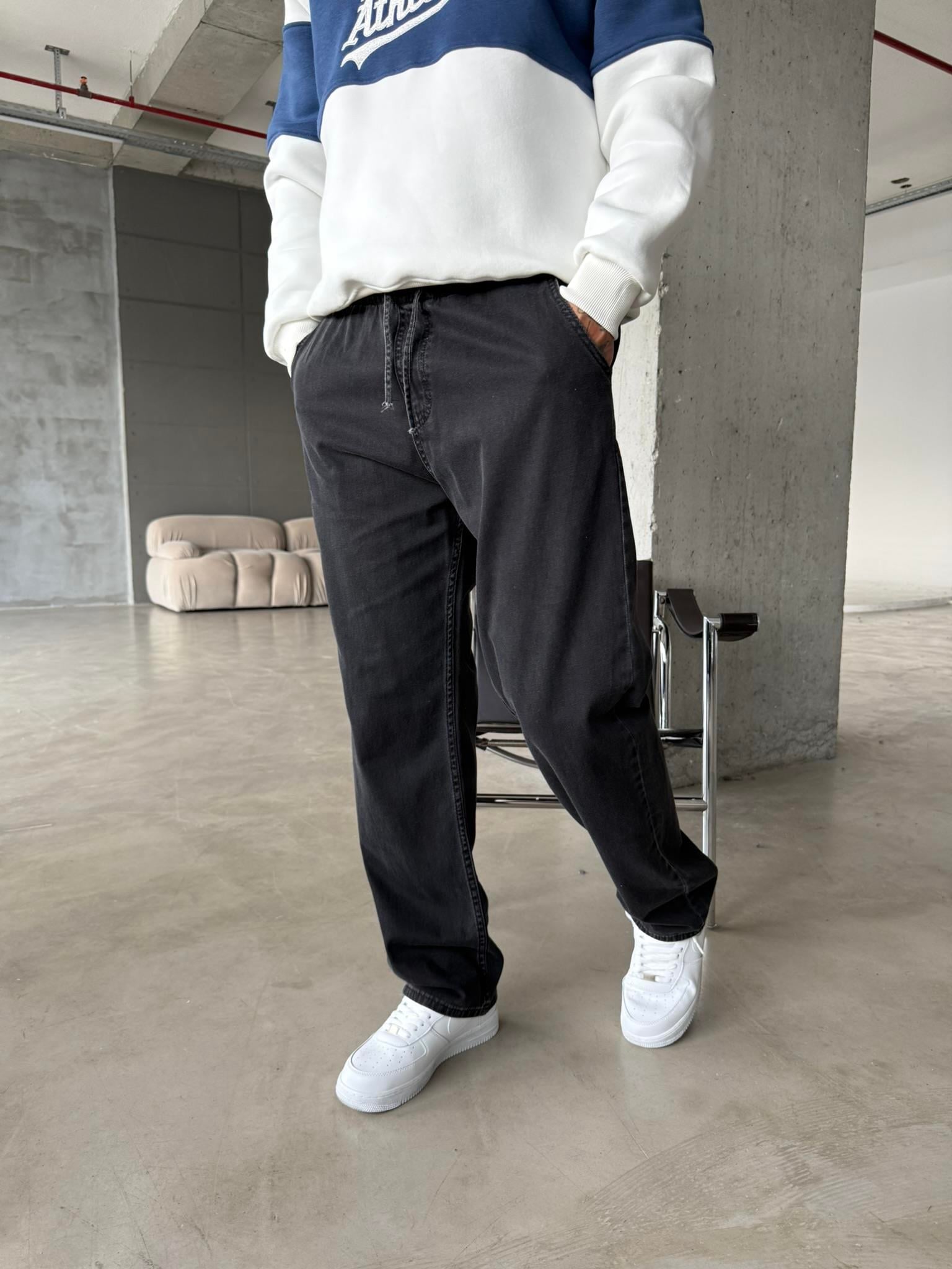 Basic Baggy Pantolon - Siyah