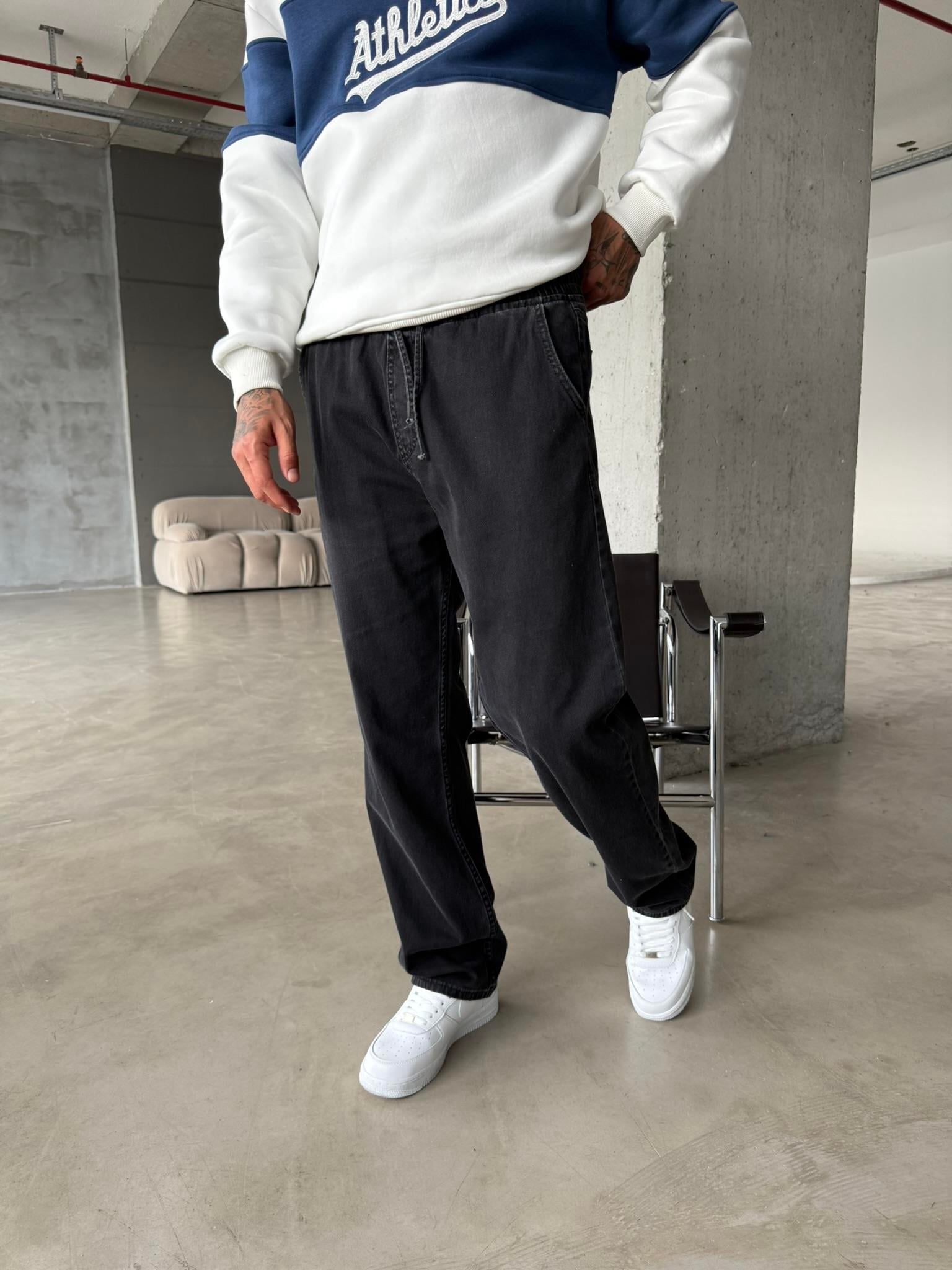 Basic Baggy Pantolon - Siyah