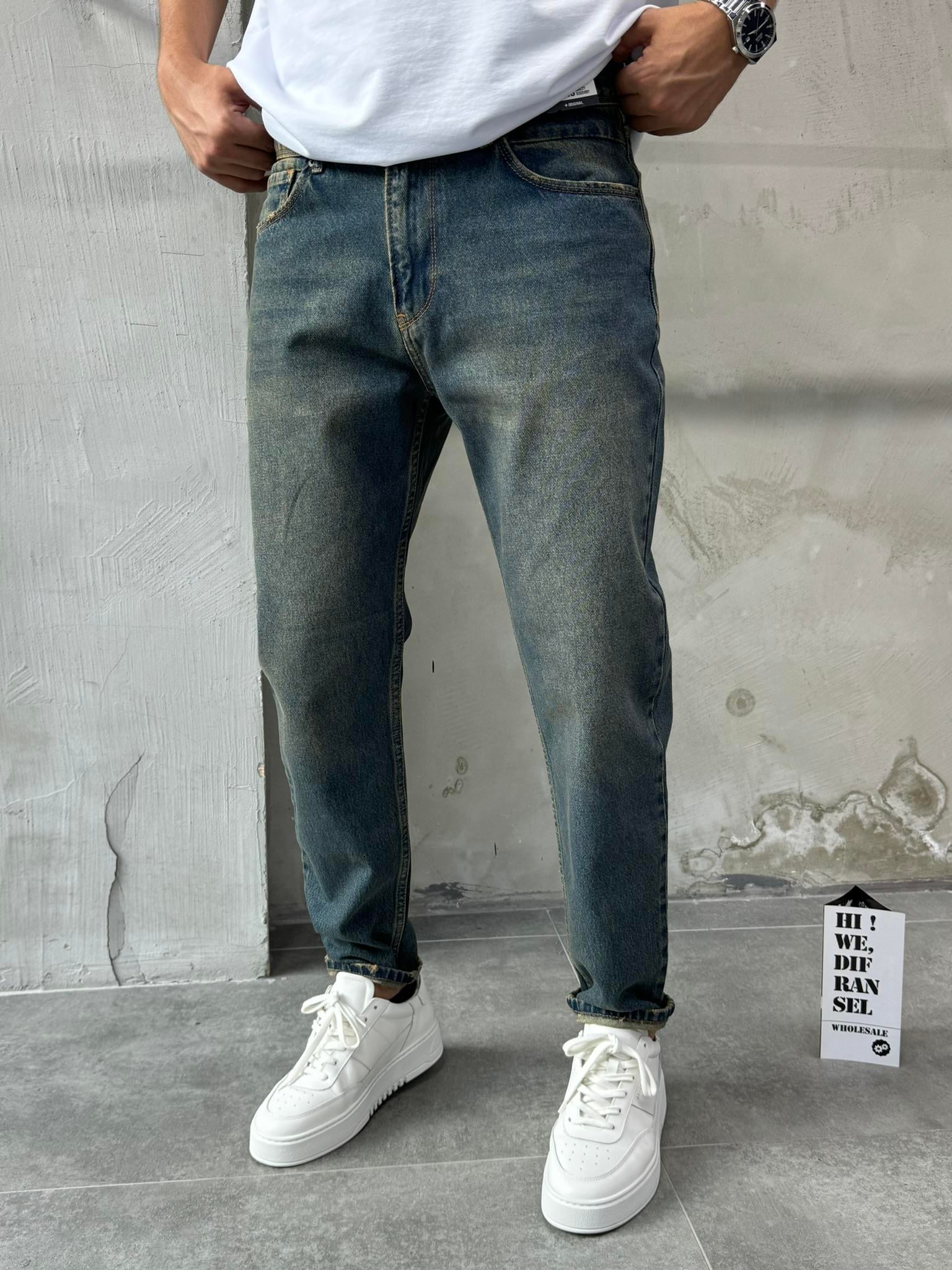 Basic Boyfriend Pantolon - İndigo Yıkamalı