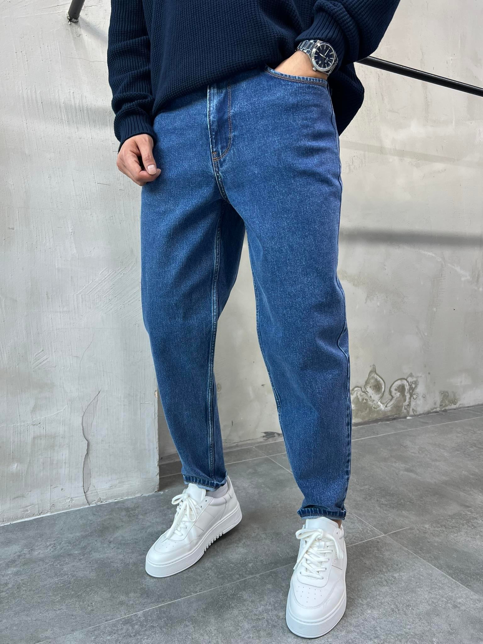 Basic Boyfriend Pantolon - Koyu Mavi