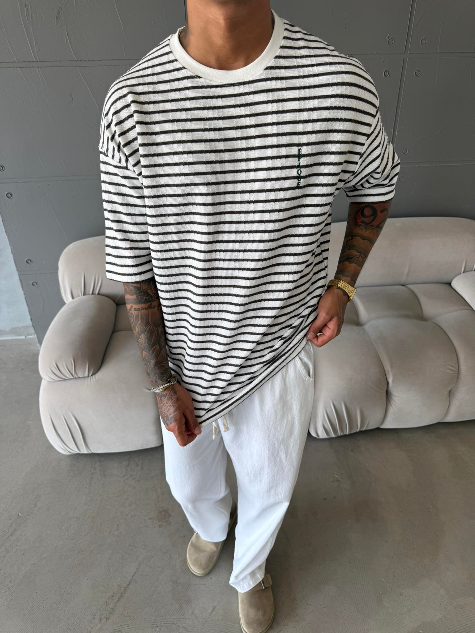 Basic Epıoue Nakışlı T-Shirt - Kahve