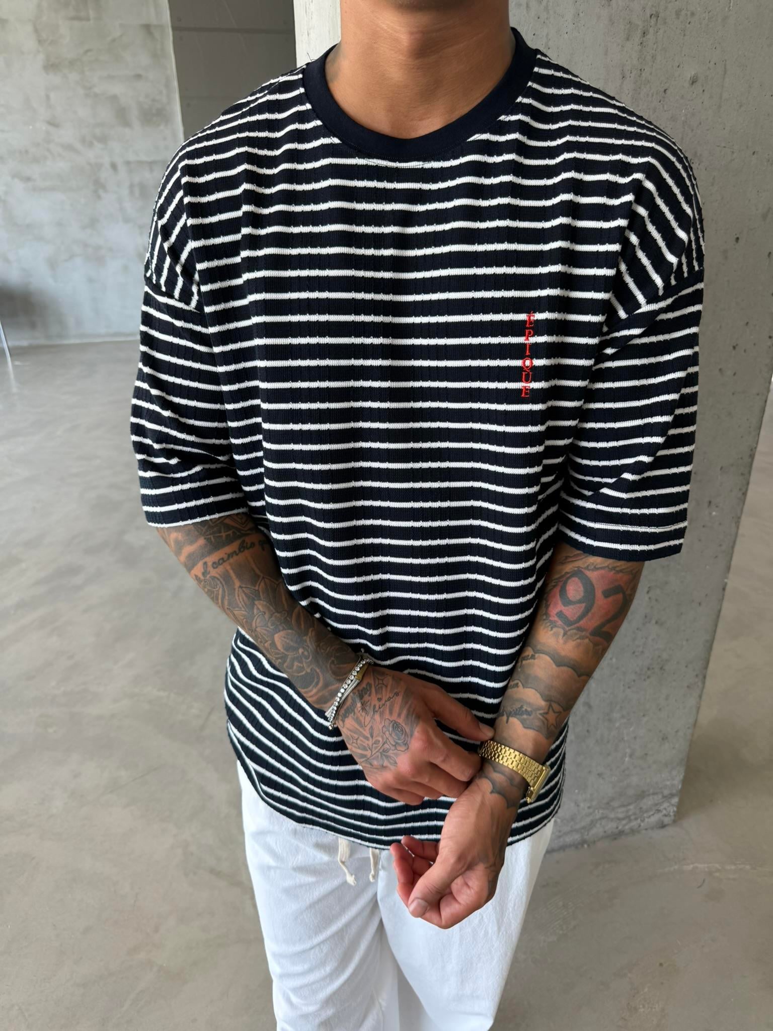 Basic Epıoue Nakışlı T-Shirt - Siyah