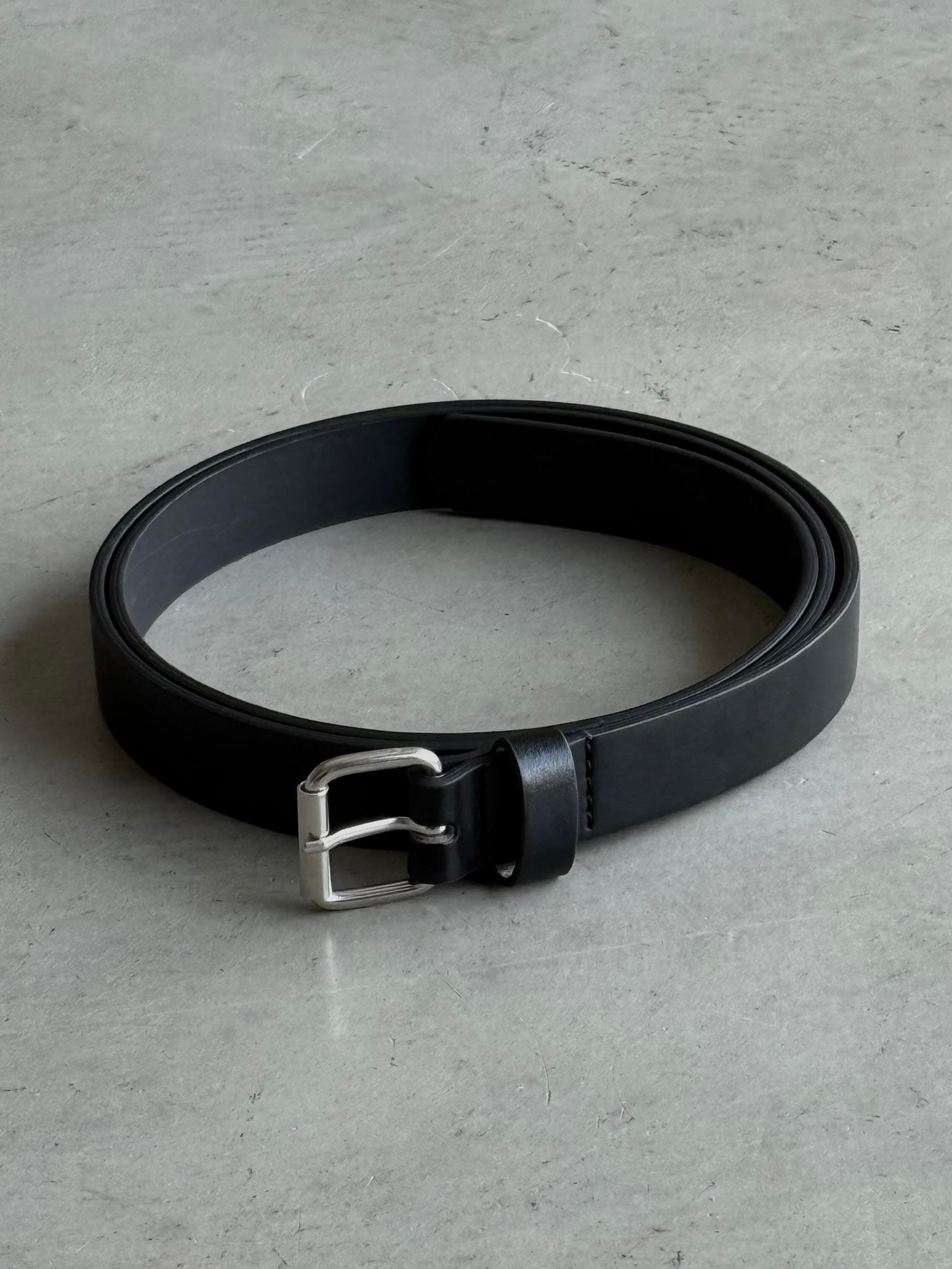 Basic İnce  Deri Kemer -Siyah