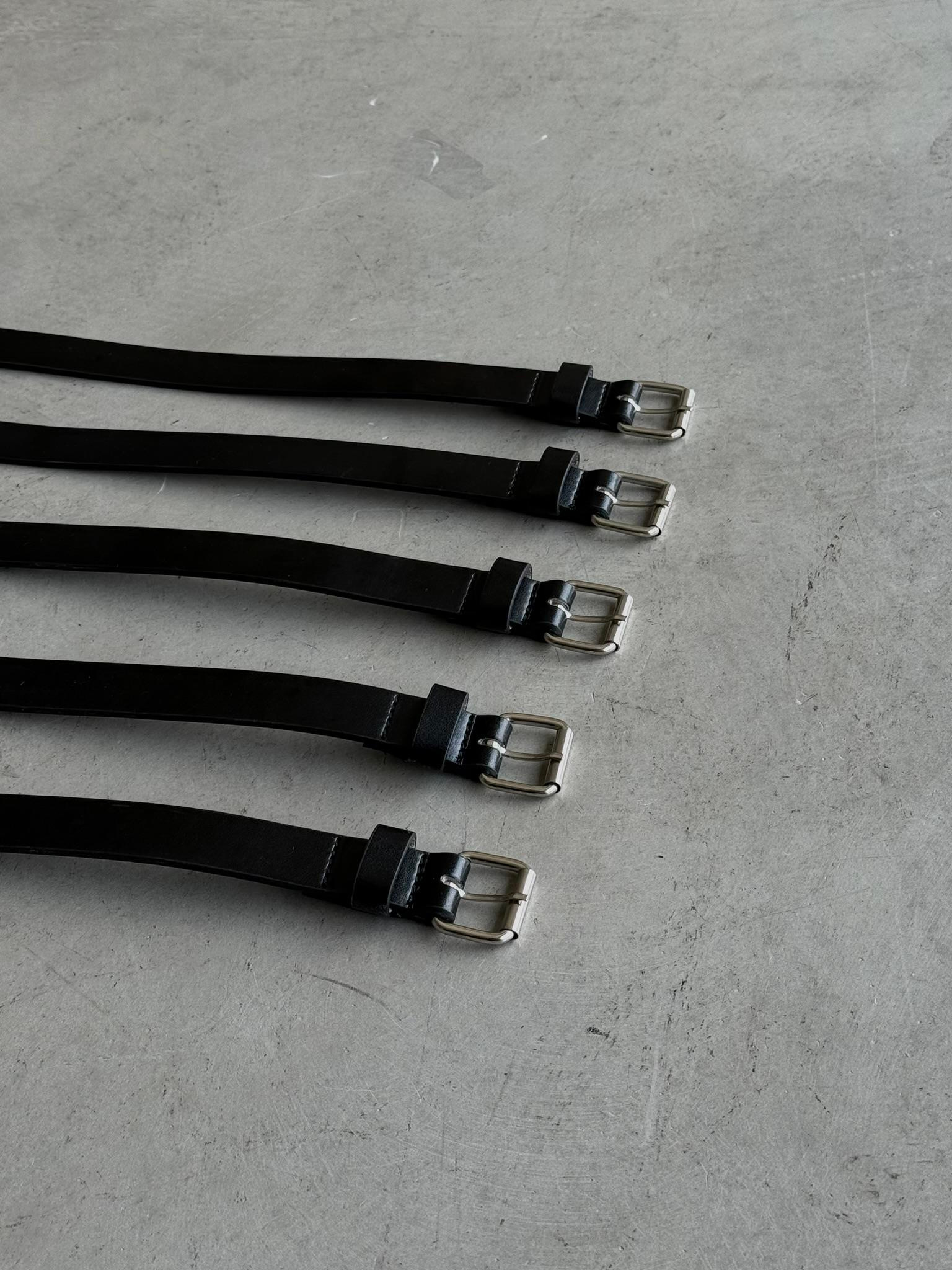 Basic İnce  Deri Kemer -Siyah