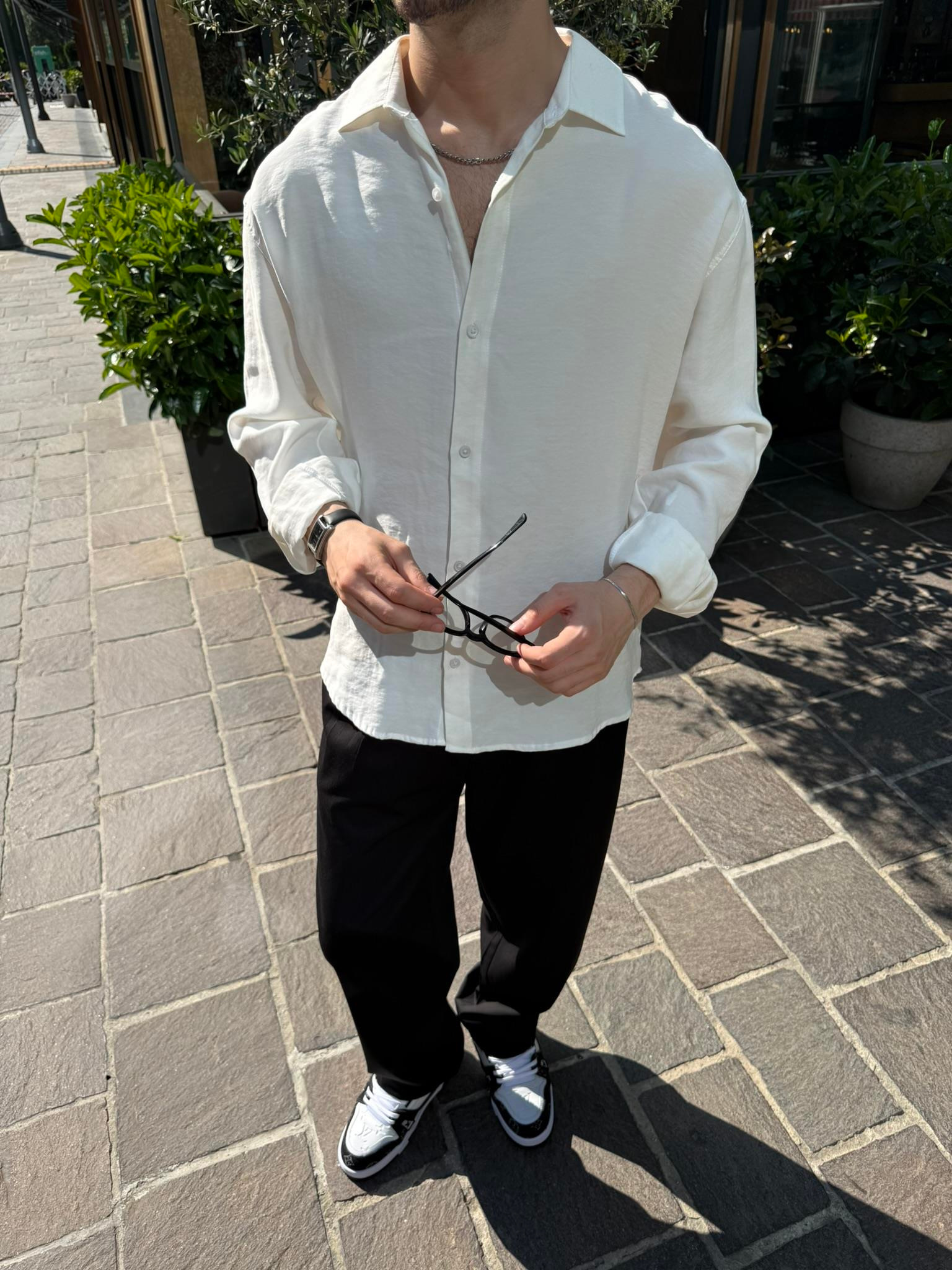 Basic Modal Kumaş Gömlek  - Bej