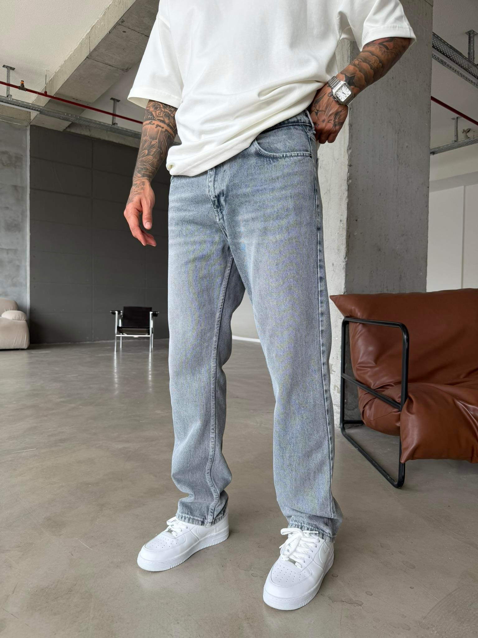 Basic Premium Baggy Pantolon - Gri