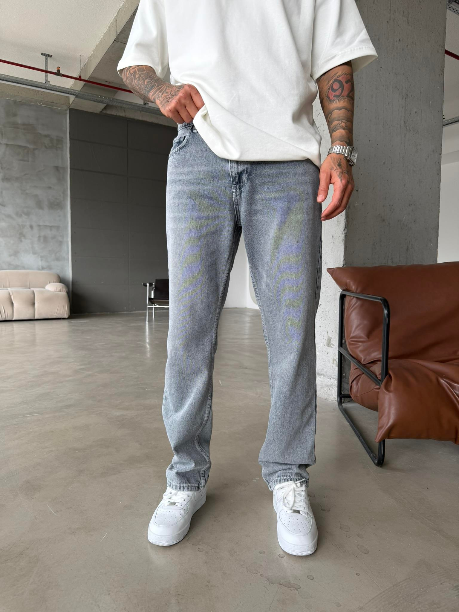 Basic Premium Baggy Pantolon - Gri