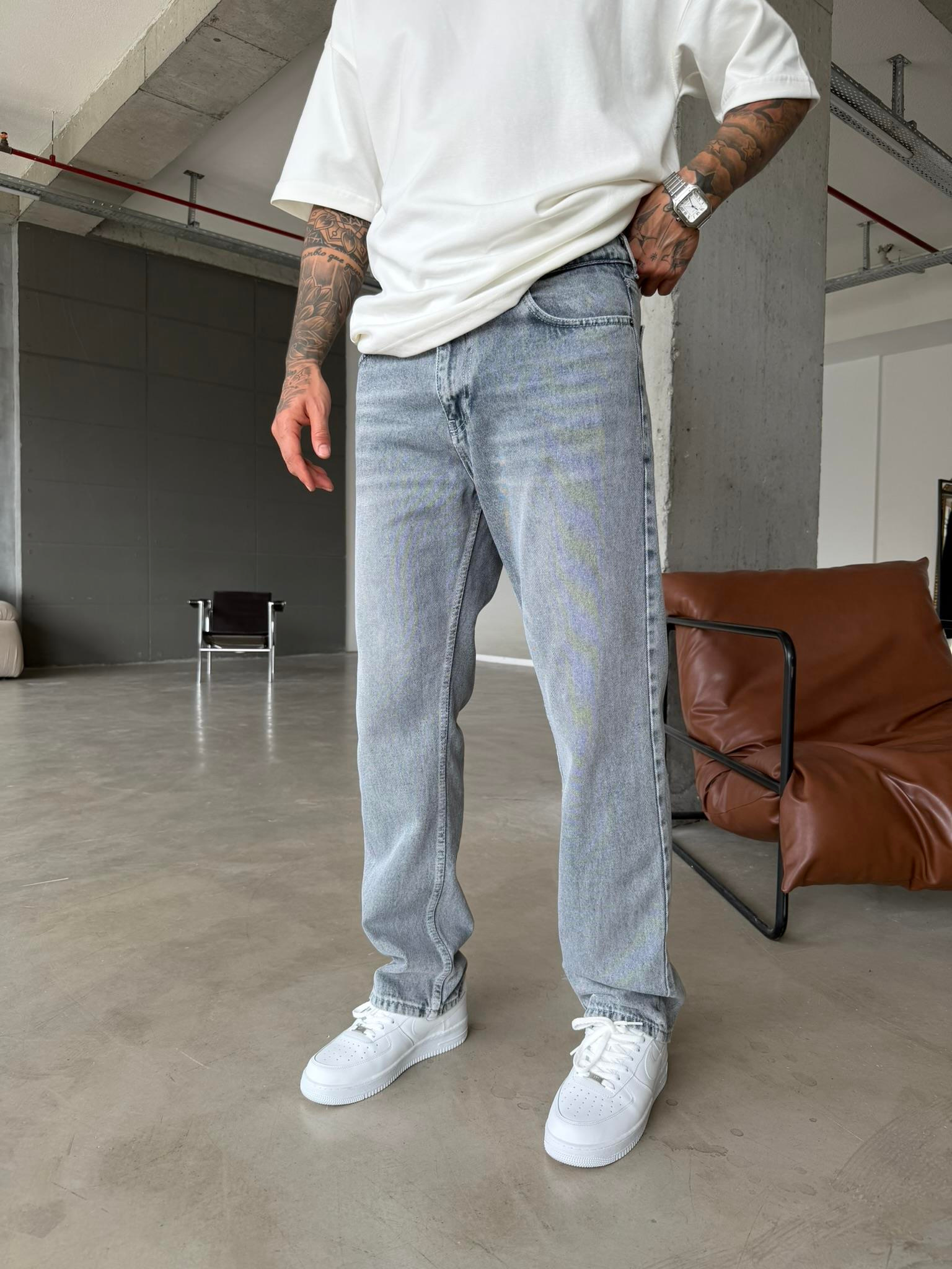 Basic Premium Baggy Pantolon - Gri