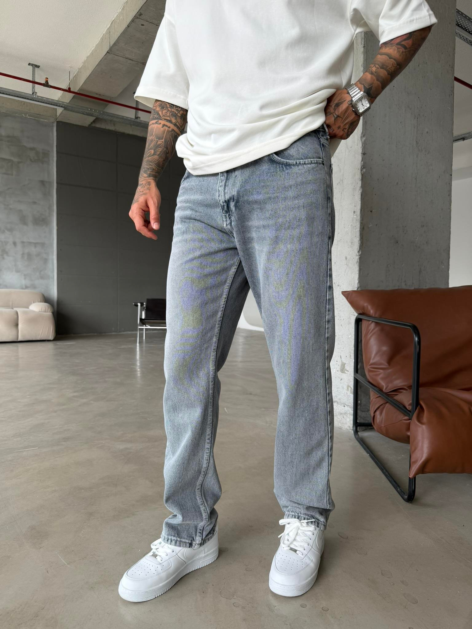 Basic Premium Baggy Pantolon - Gri