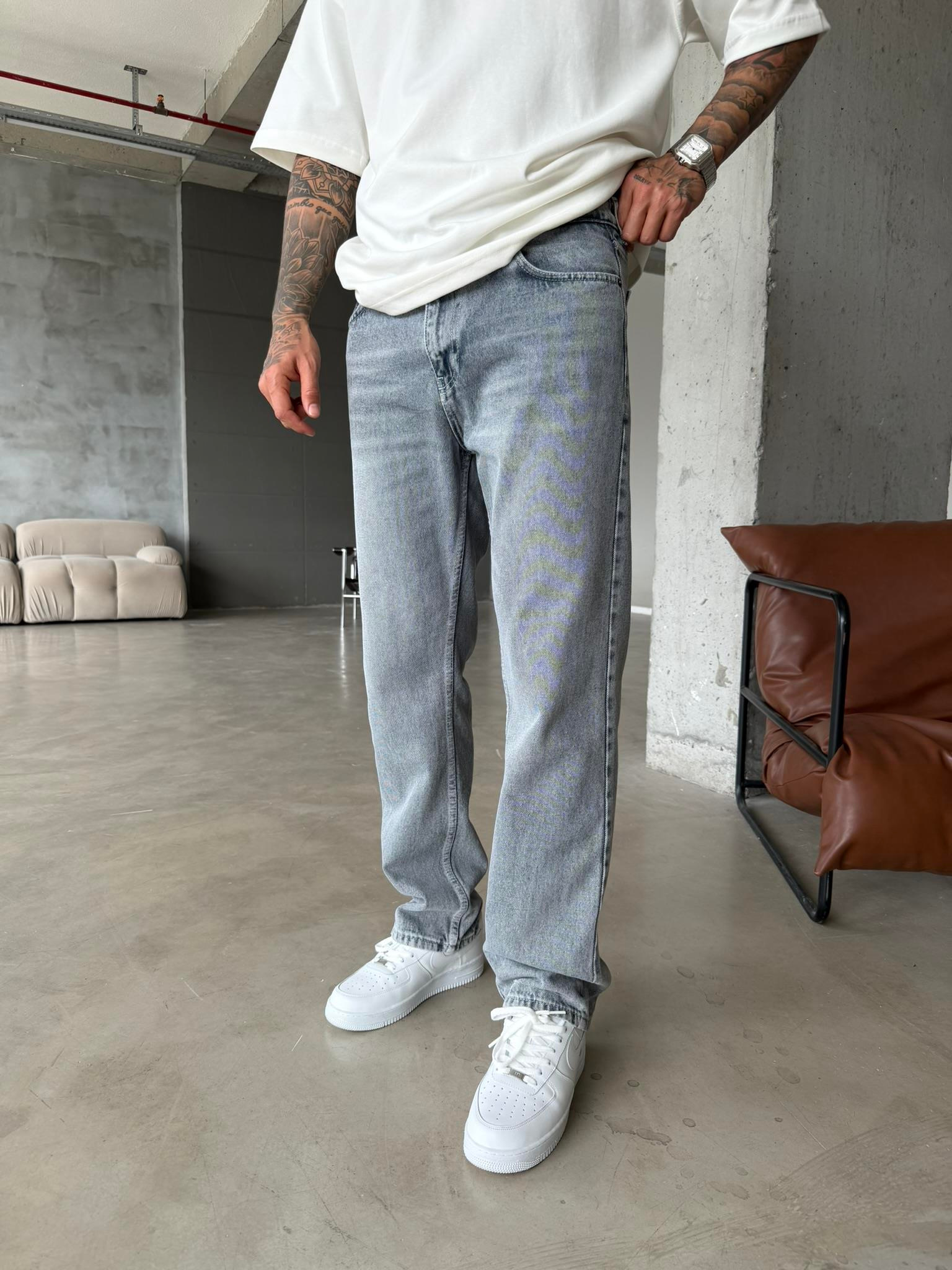 Basic Premium Baggy Pantolon - Gri