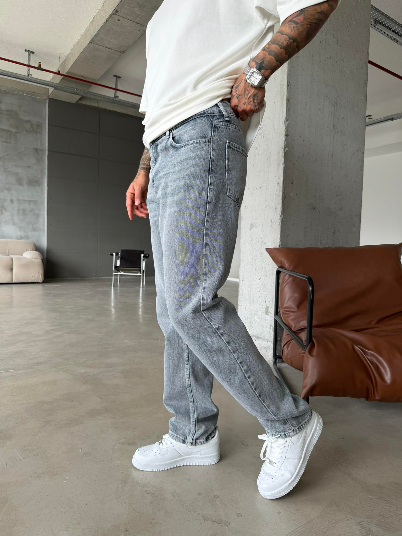 Basic Premium Baggy Pantolon - Gri