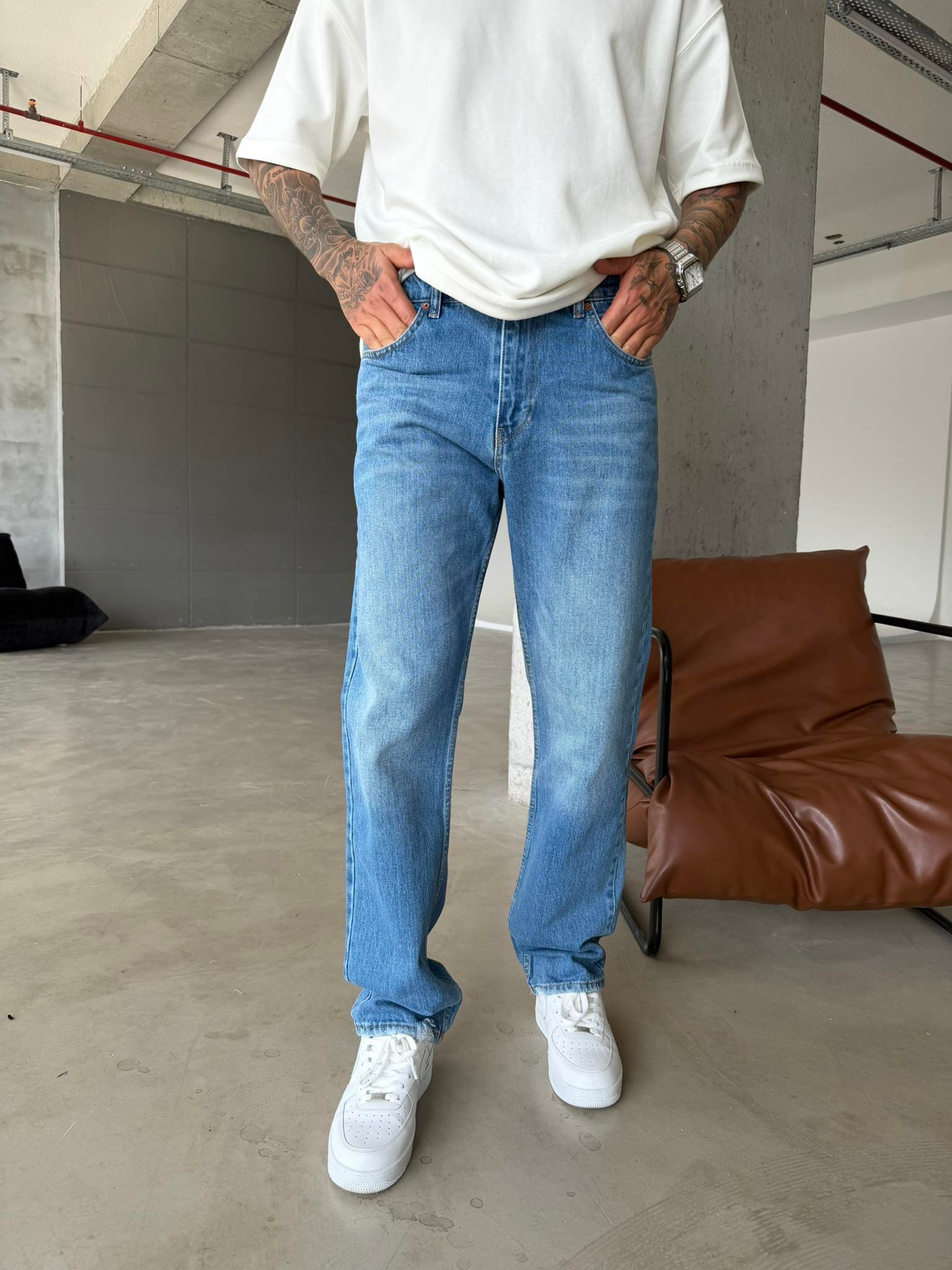 Basic Premium Baggy Pantolon - Mavi