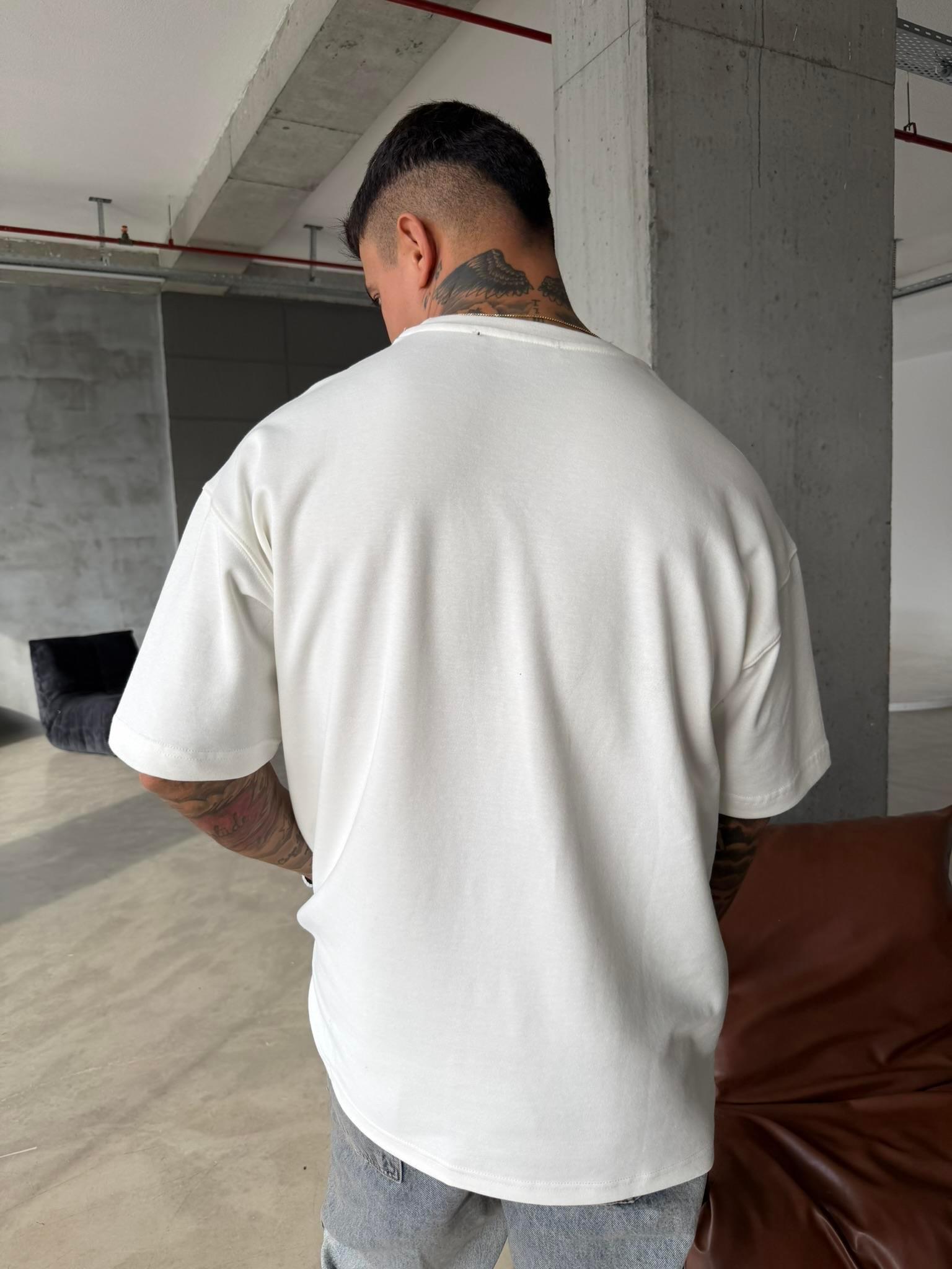 Basic Premium Oversize T-Shirt - Beyaz