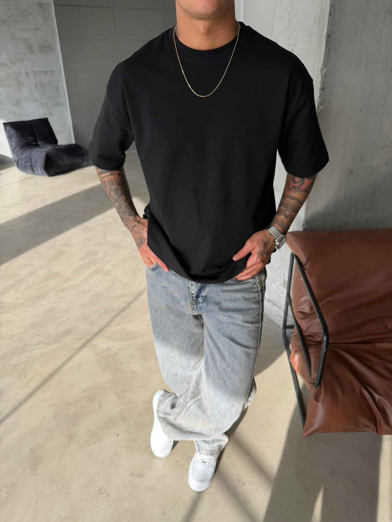 Basic Premium Oversize T-Shirt - Siyah