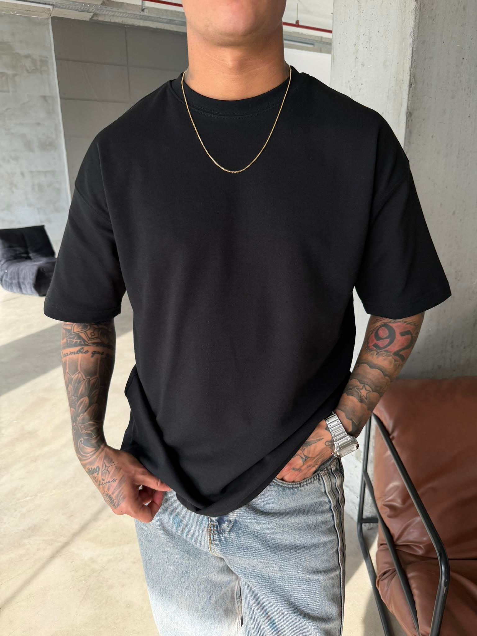 Basic Premium Oversize T-Shirt - Siyah