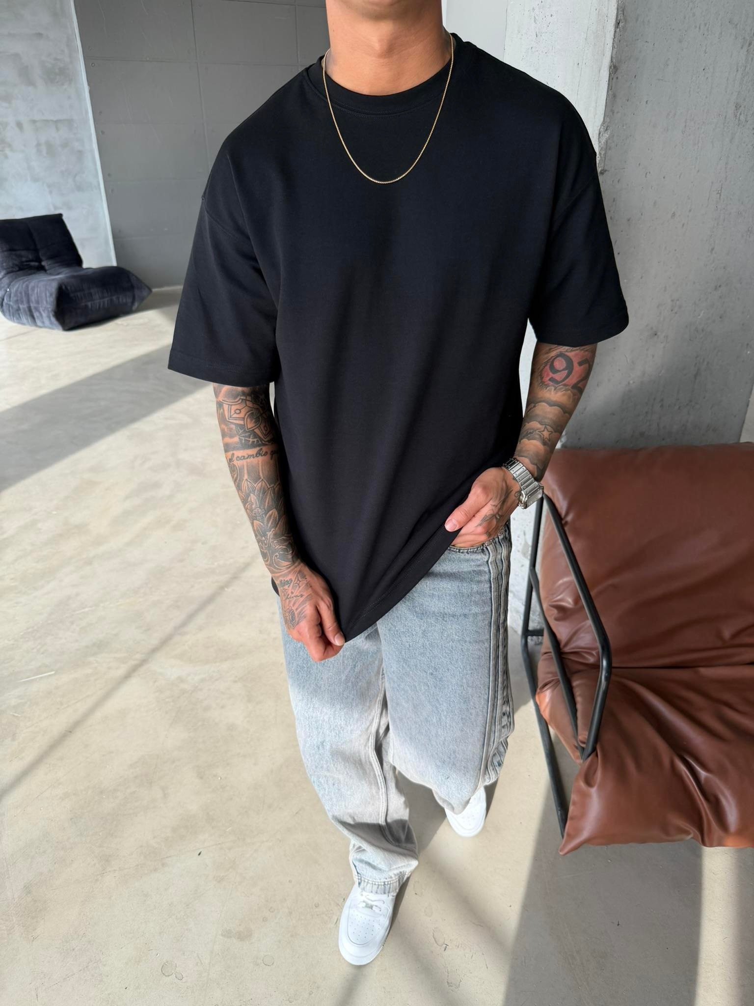 Basic Premium Oversize T-Shirt - Siyah