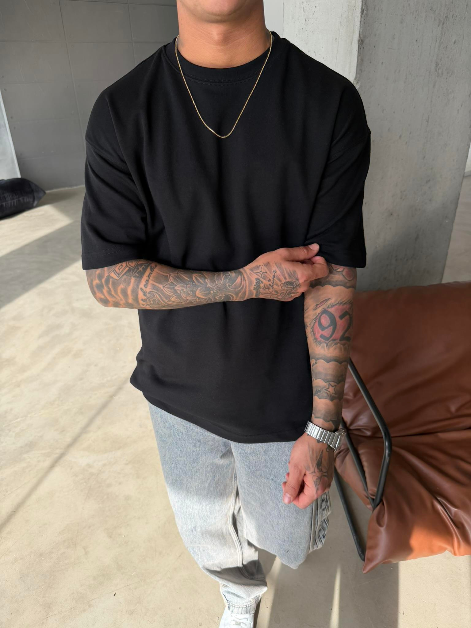 Basic Premium Oversize T-Shirt - Siyah