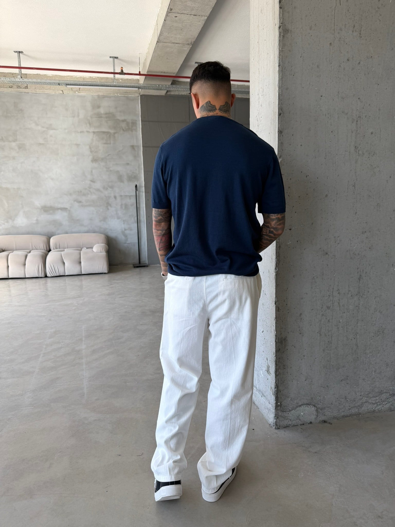 Basic Triko T-Shirt - Lacivert