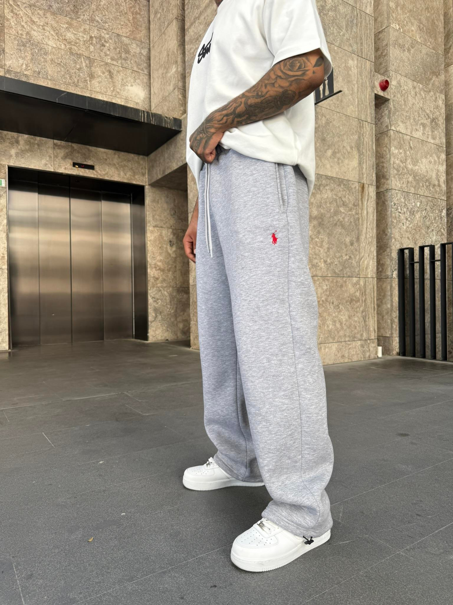 Basic Wide Baggy Eşofman - Gri