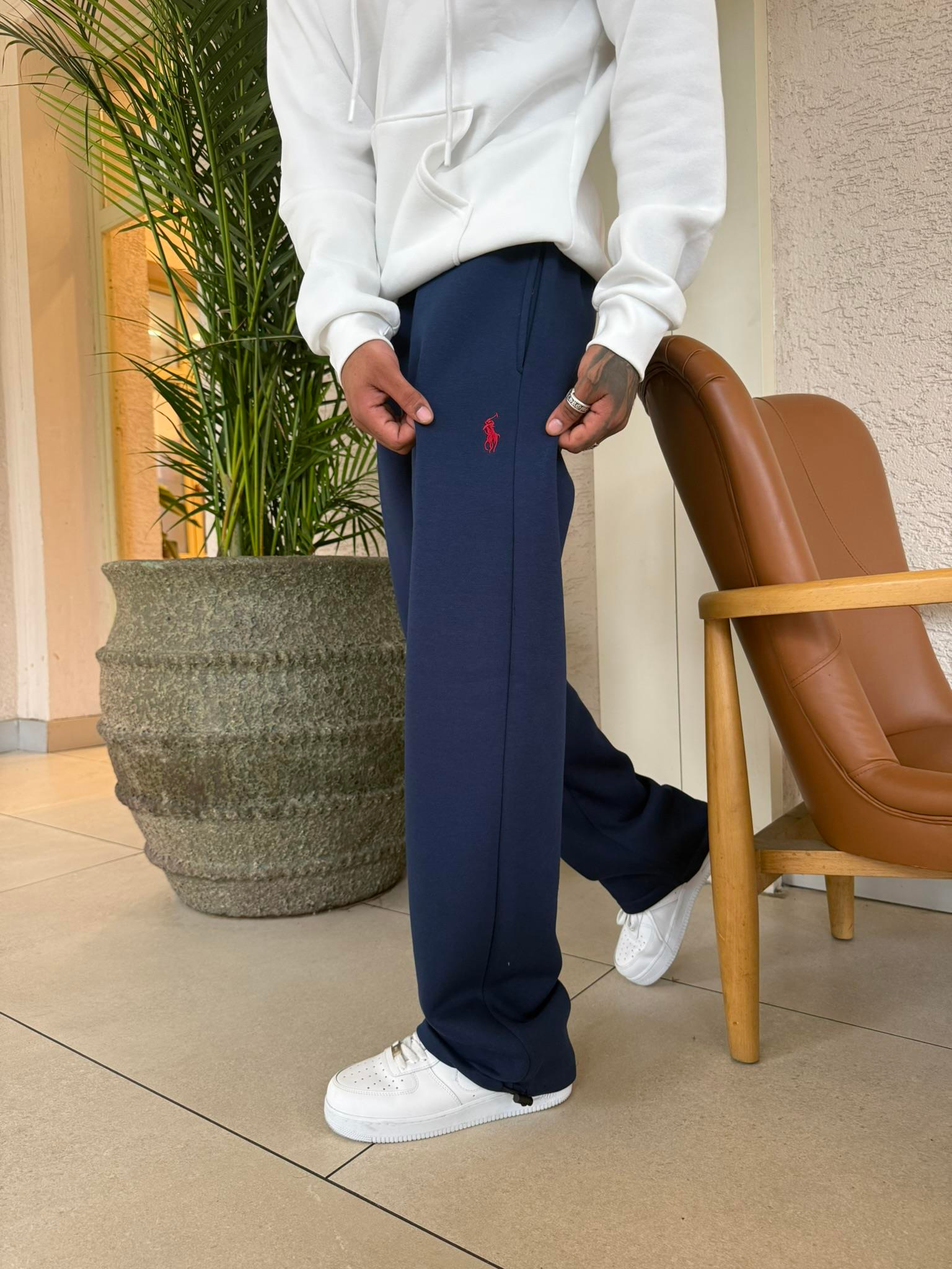 Basic Wide Baggy Eşofman - İndigo