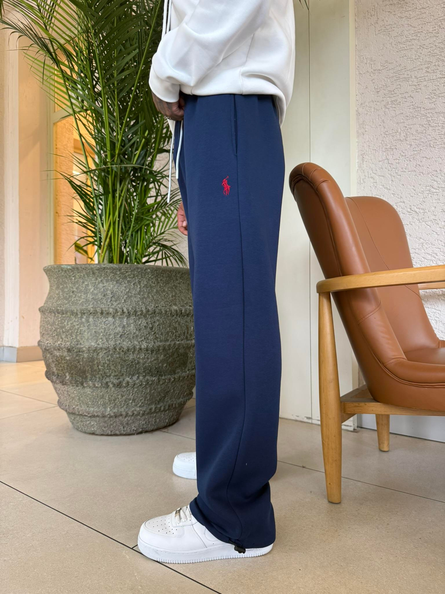 Basic Wide Baggy Eşofman - İndigo