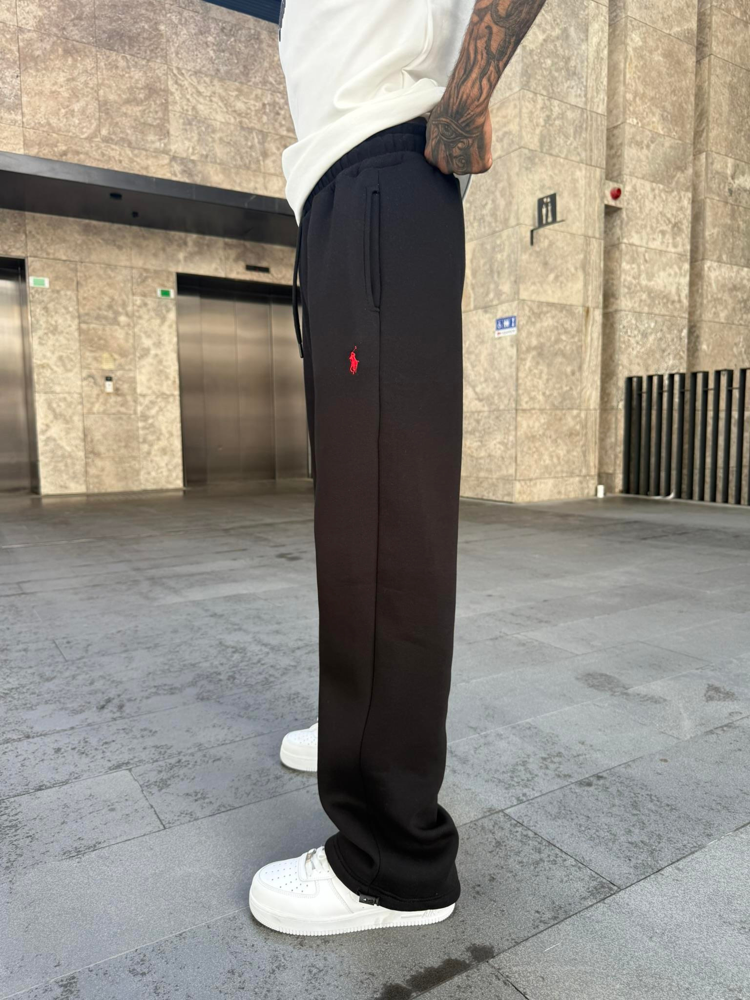 Basic Wide Baggy Eşofman - Siyah