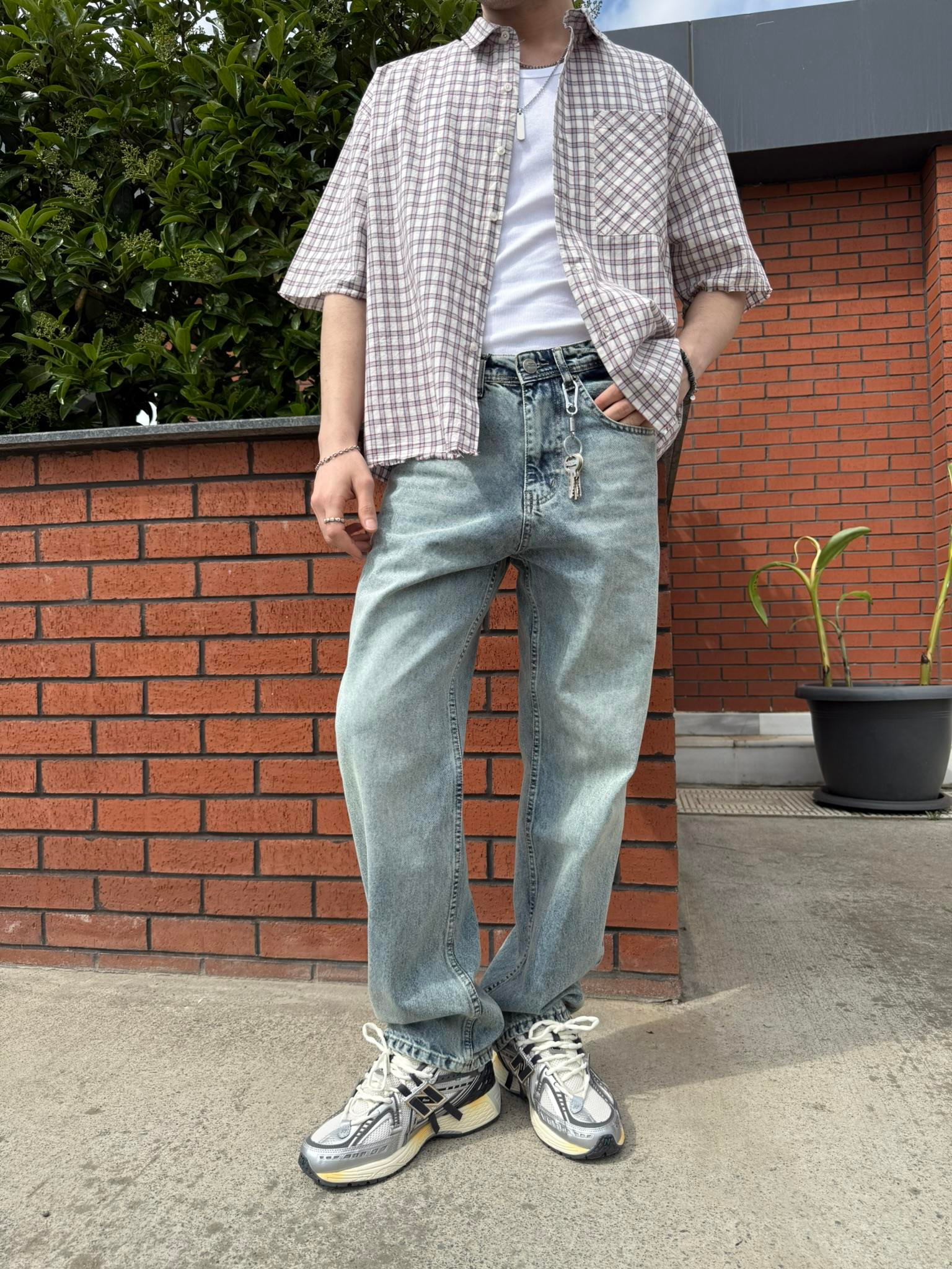 Basic Yıkamalı Regular Jean - Buz Mavi
