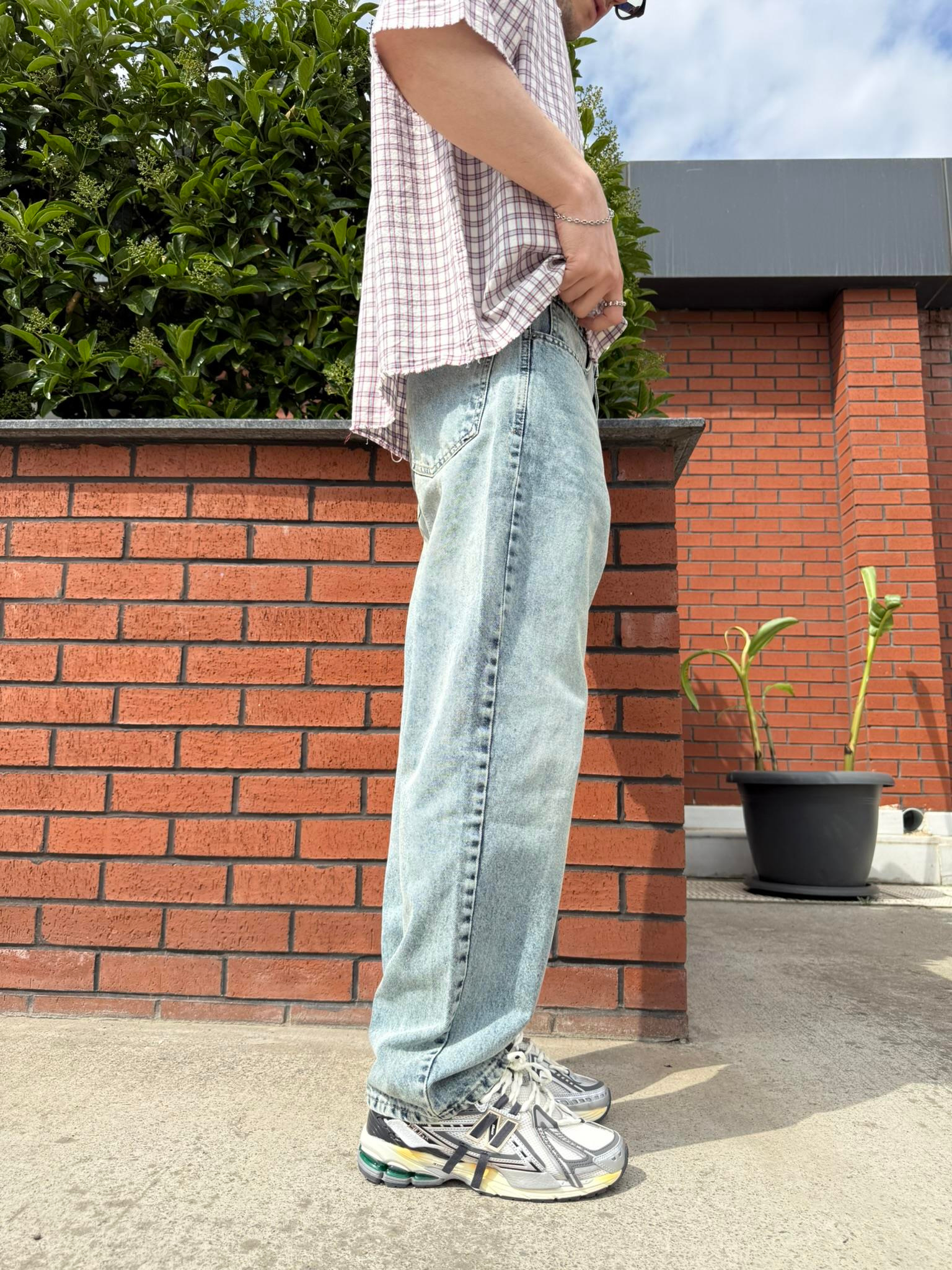 Basic Yıkamalı Regular Jean - Buz Mavi