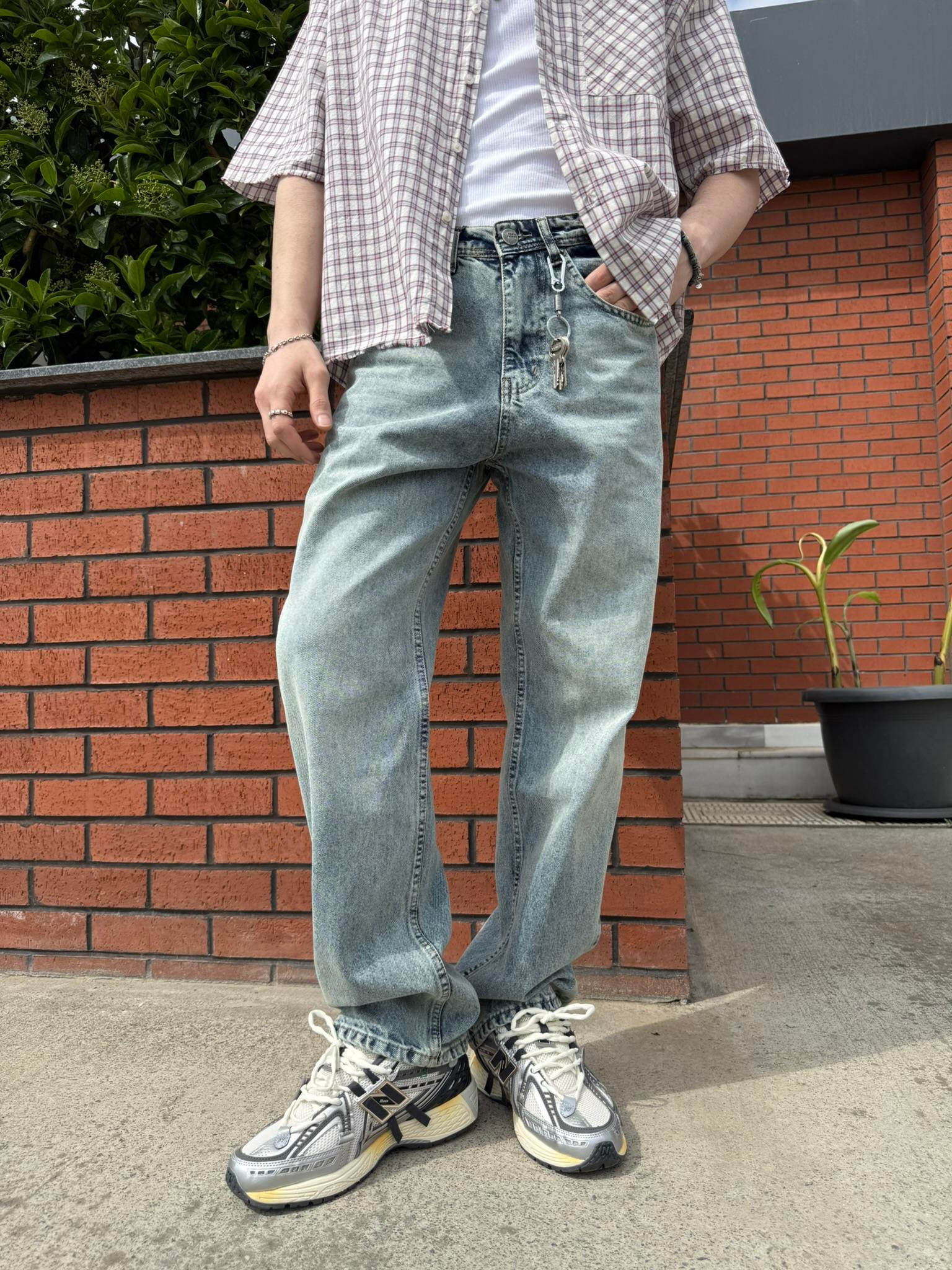 Basic Yıkamalı Regular Jean - Buz Mavi
