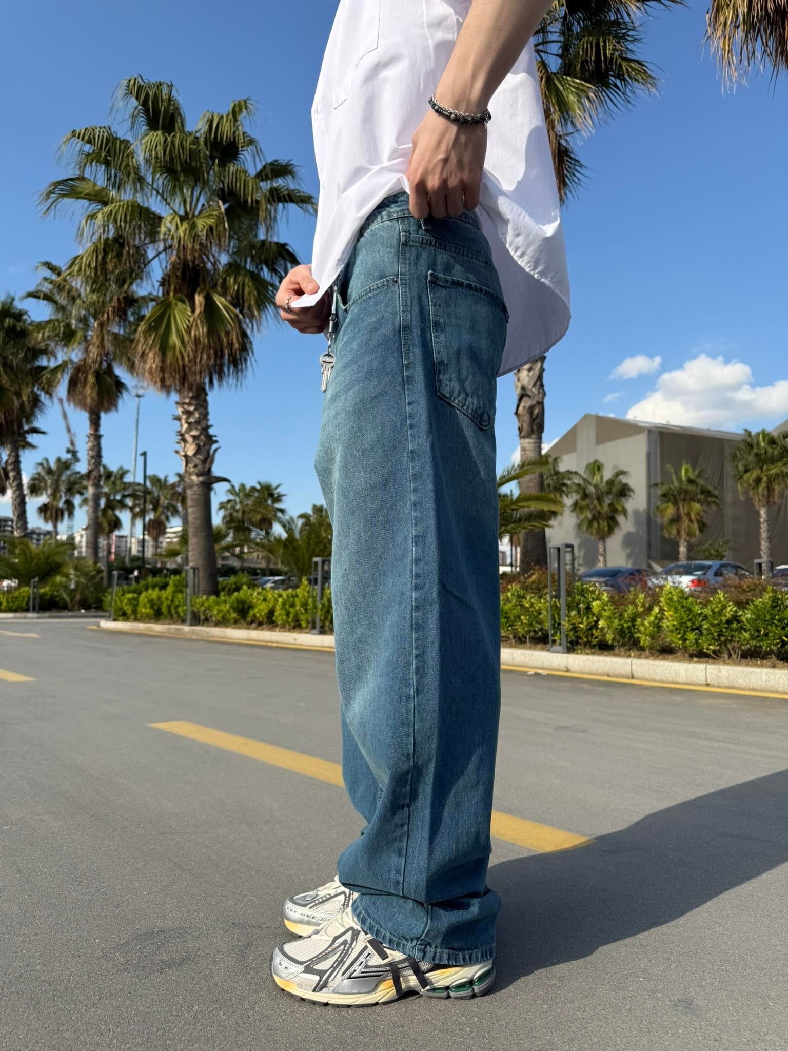 Basic Yıkamalı Regular Jean - İndigo