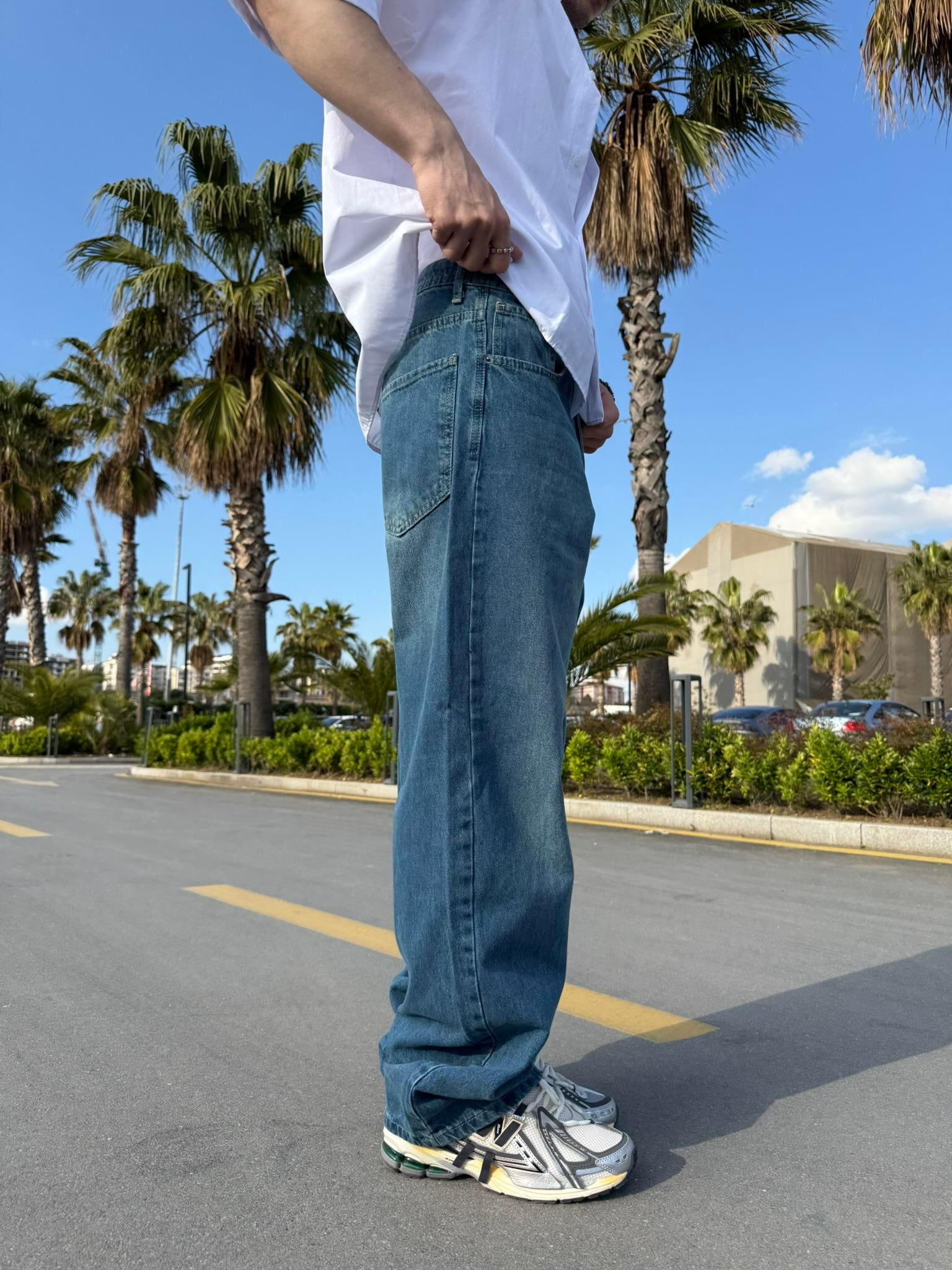 Basic Yıkamalı Regular Jean - İndigo