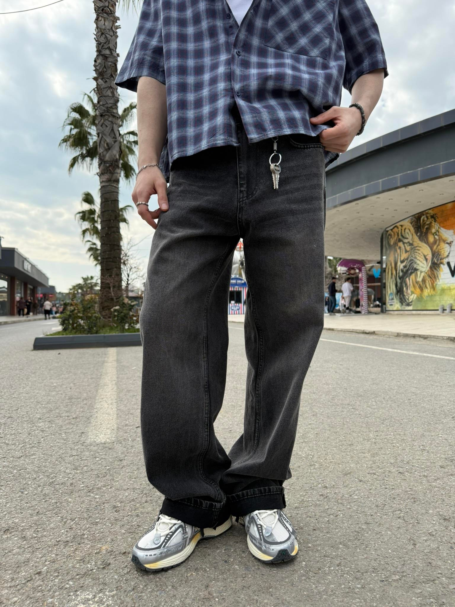Basic Yıkamalı Regular Jean - Siyah
