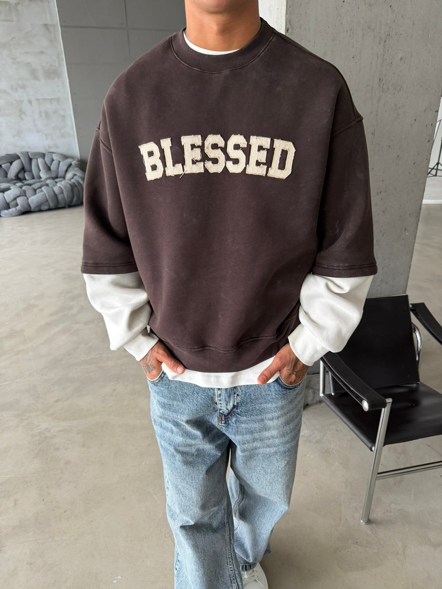 Blessed Acid Yıkama Premium Sweat