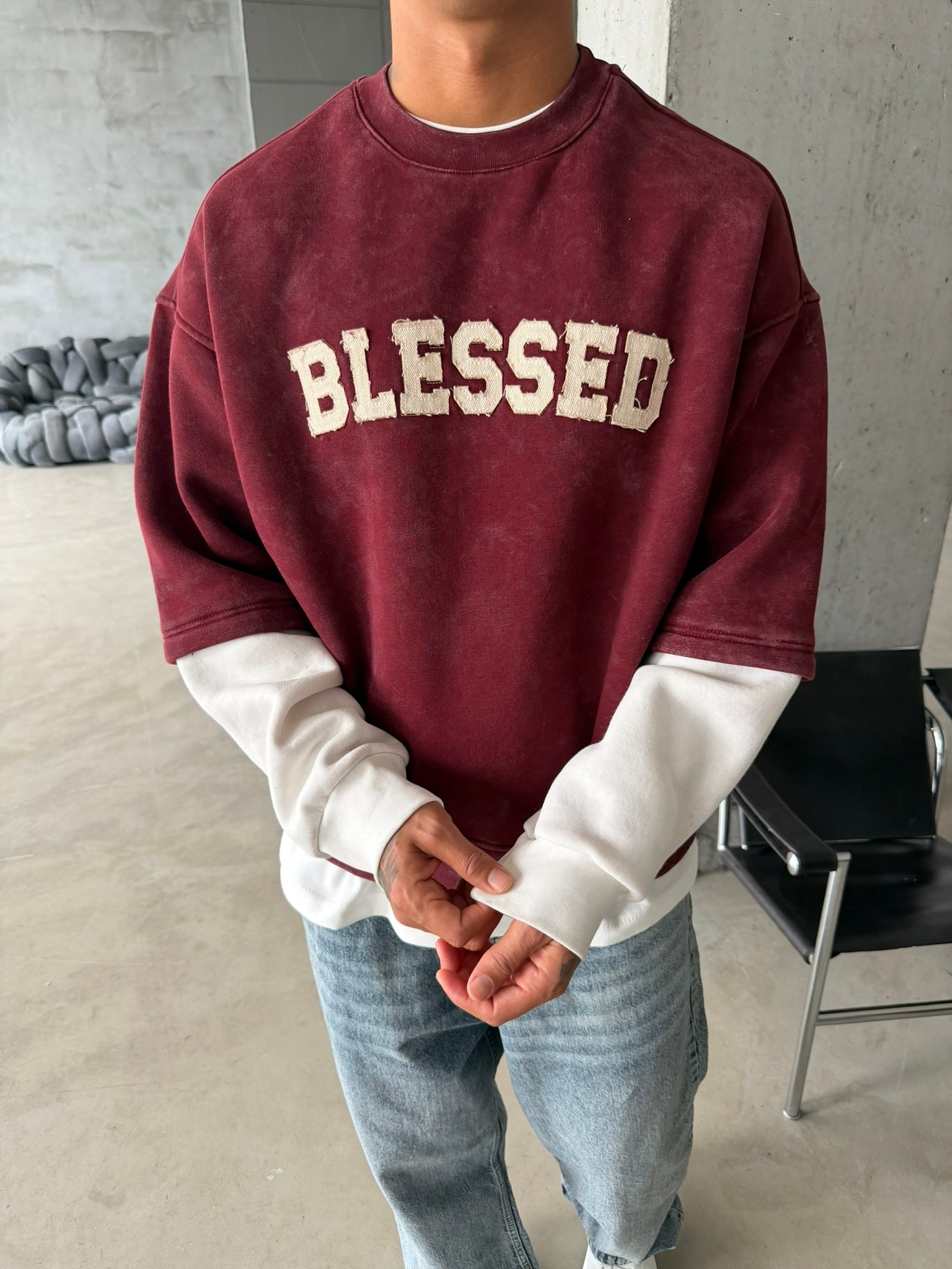 Blessed Acid Yıkama Premium Sweat