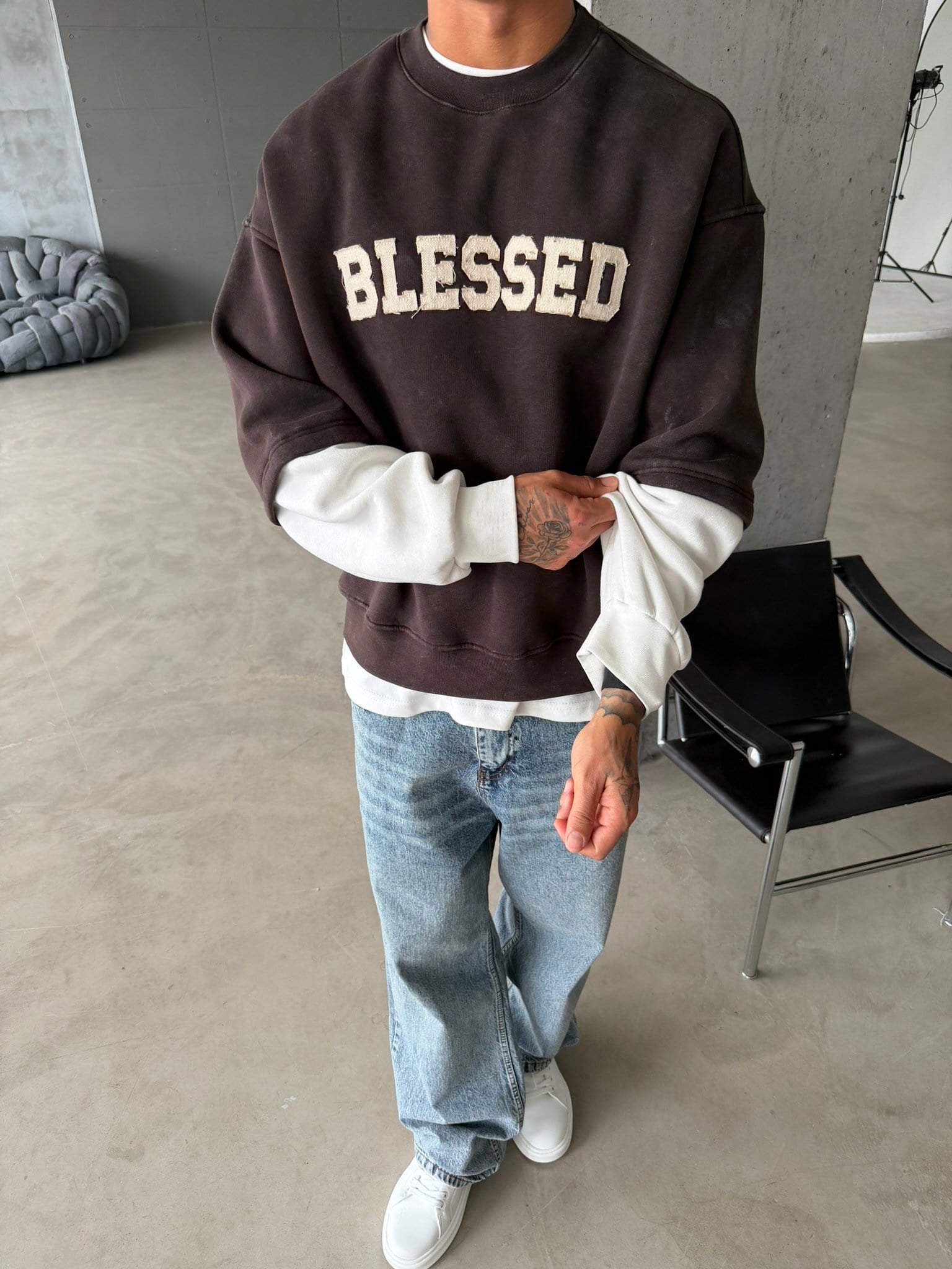 Blessed Acid Yıkama Premium Sweat