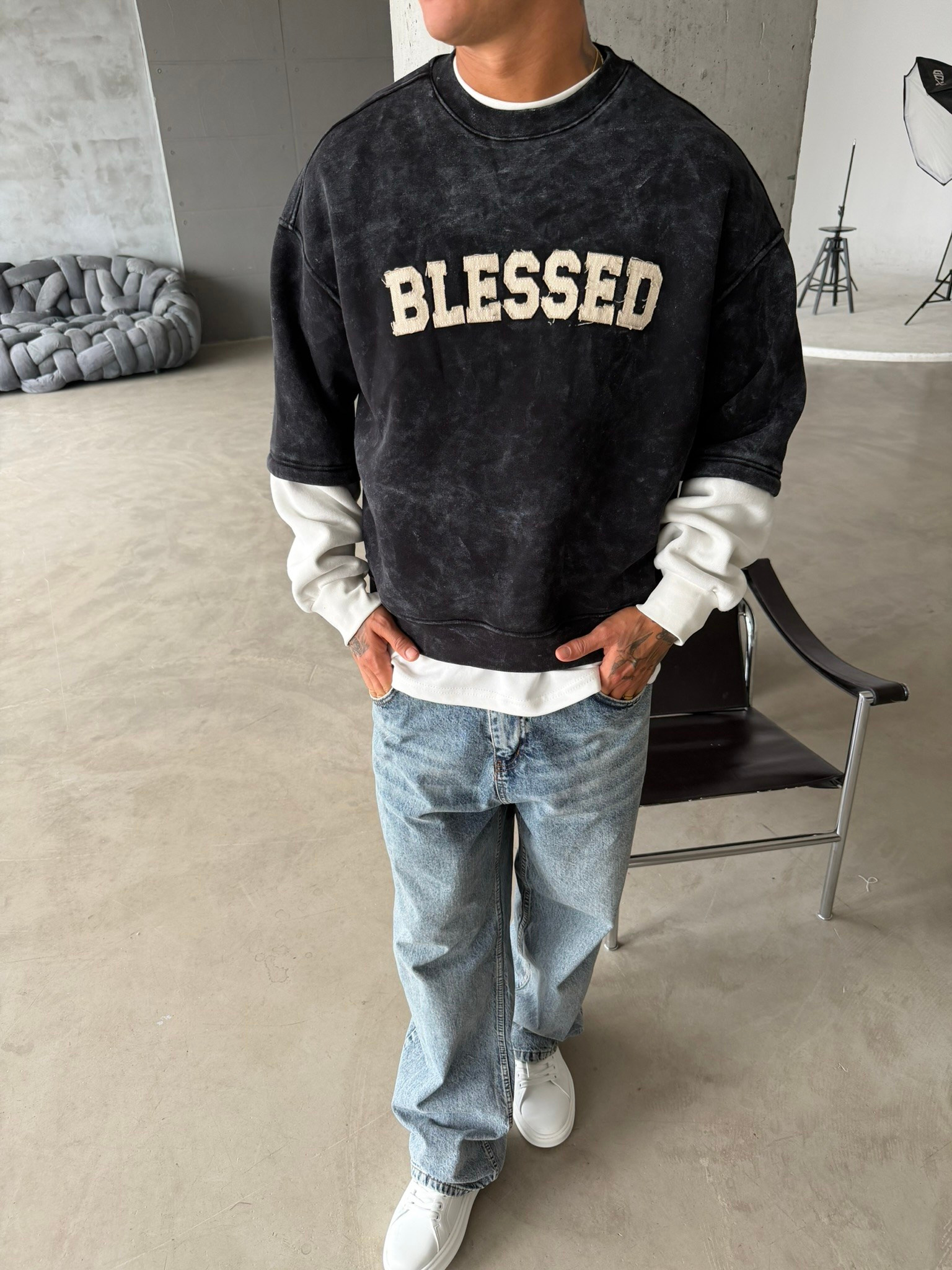 Blessed Acid Yıkama Premium Sweat