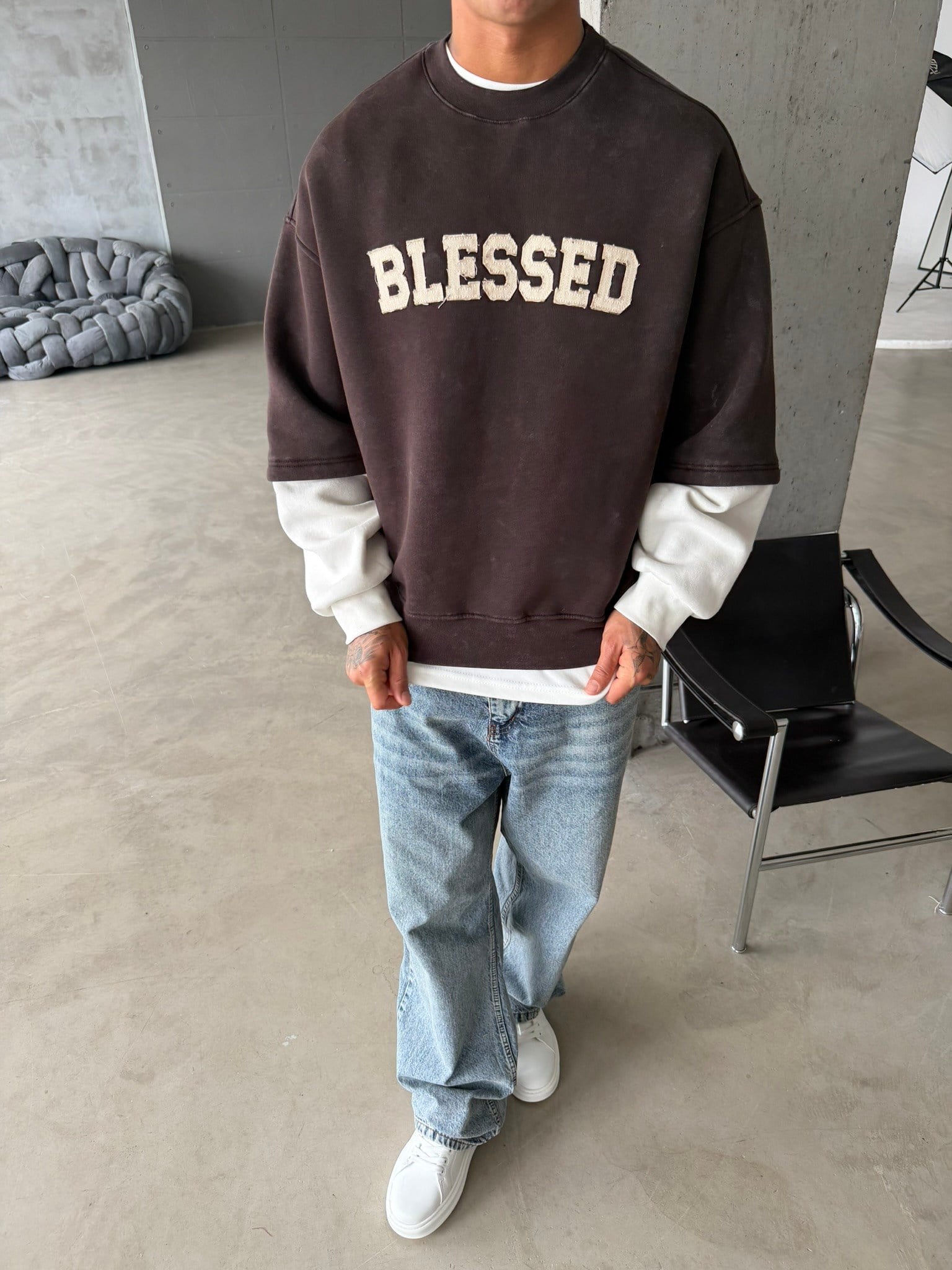Blessed Acid Yıkama Premium Sweat