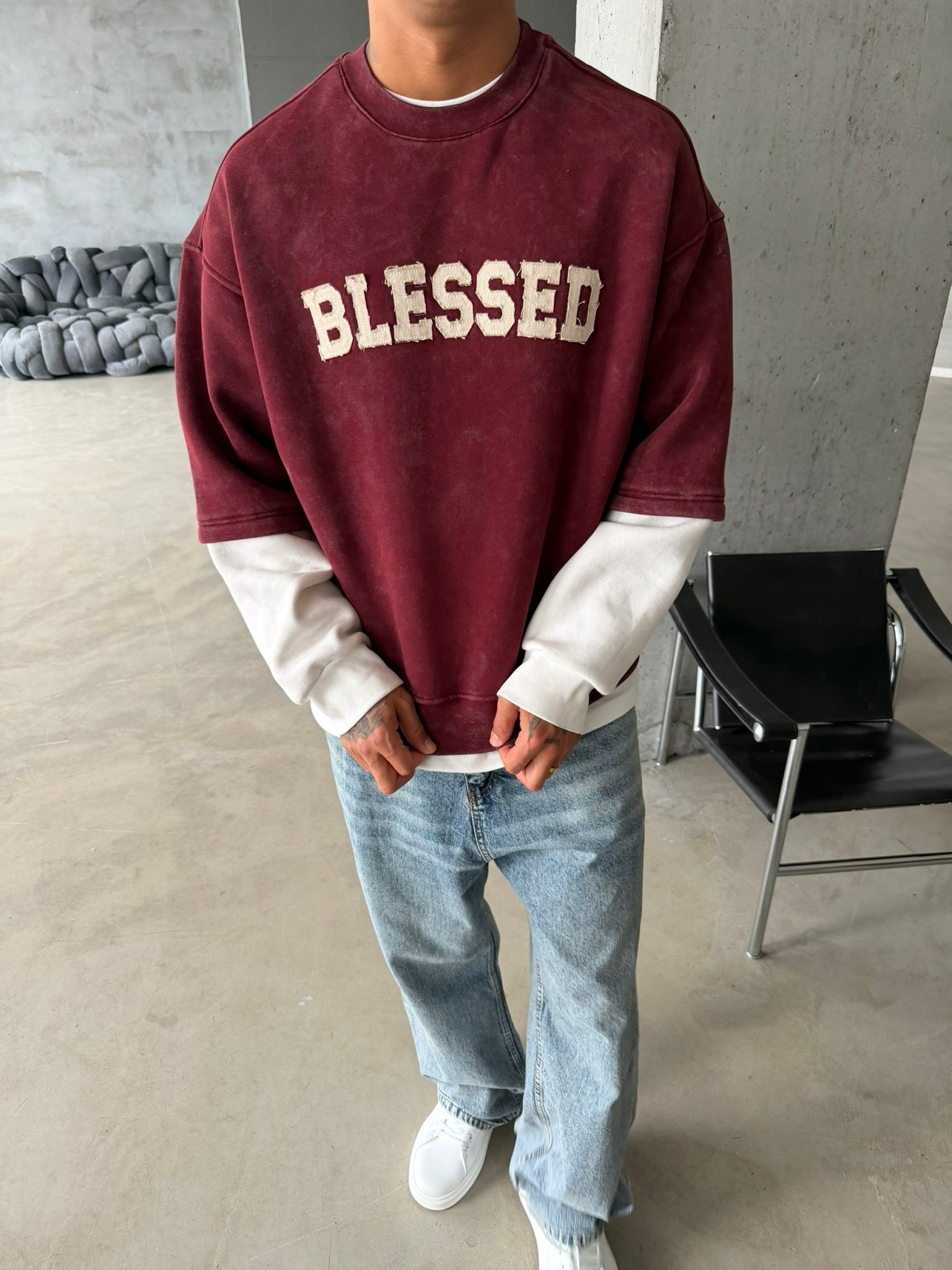 Blessed Acid Yıkama Premium Sweat
