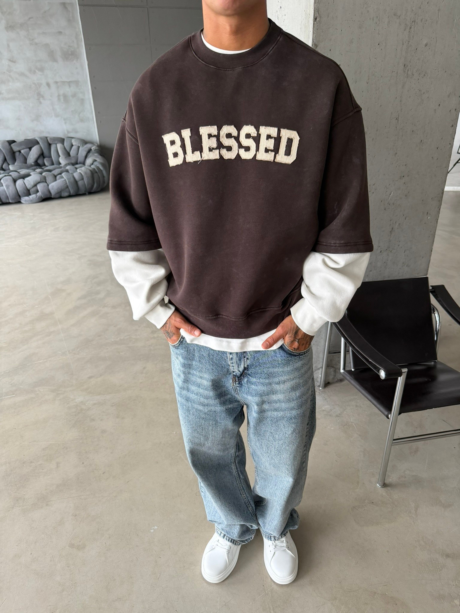 Blessed Acid Yıkama Premium Sweat
