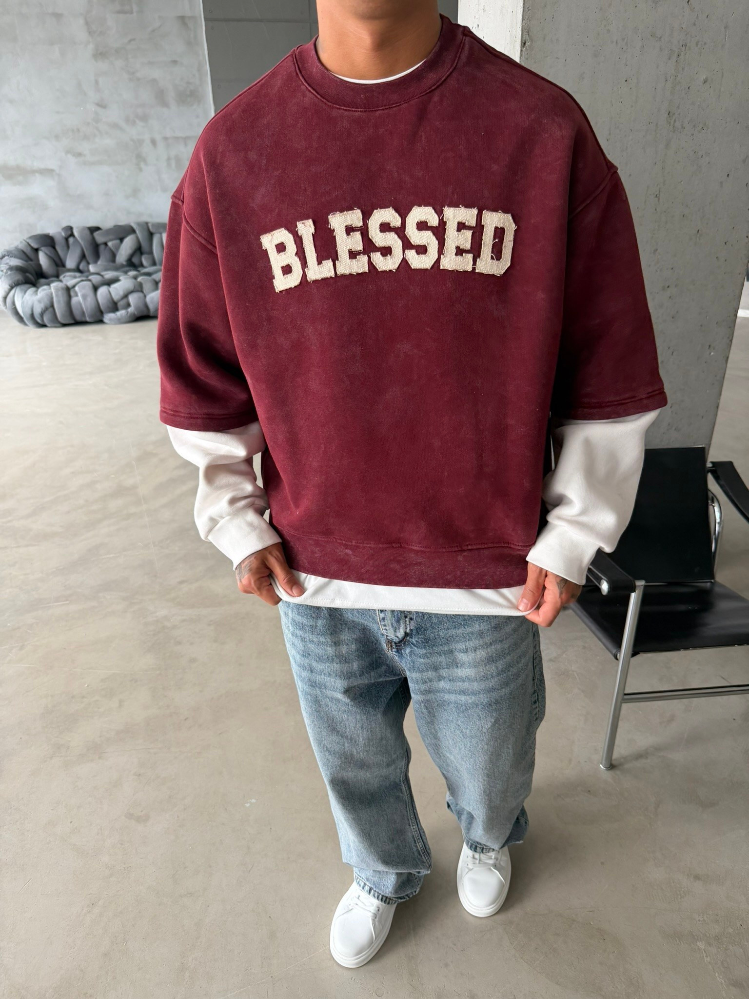 Blessed Acid Yıkama Premium Sweat