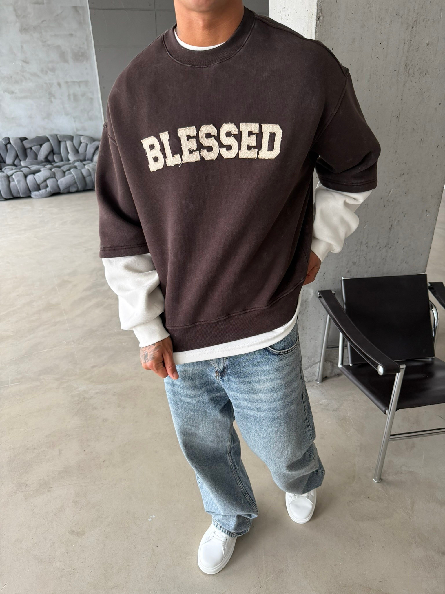 Blessed Acid Yıkama Premium Sweat