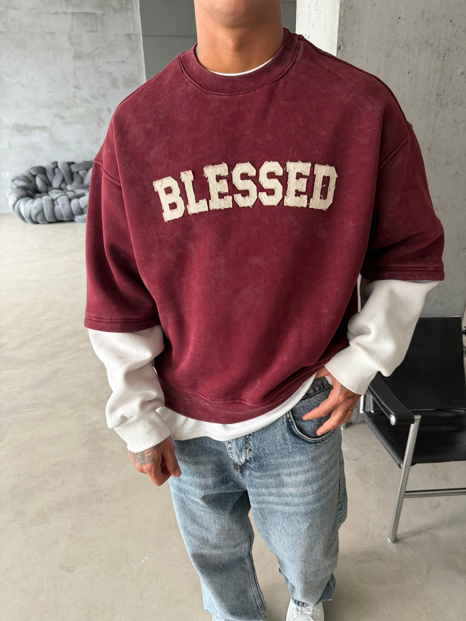 Blessed Acid Yıkama Premium Sweat