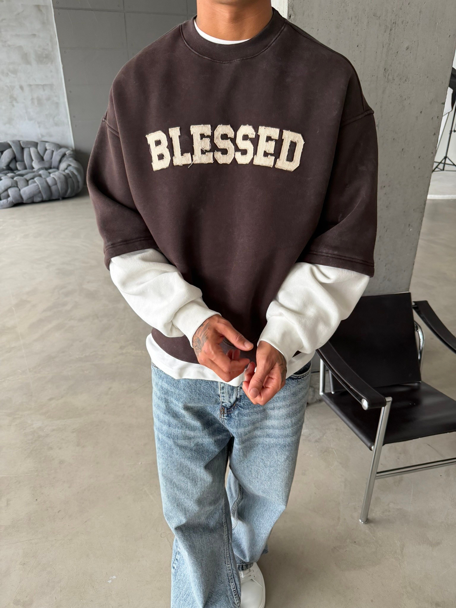 Blessed Acid Yıkama Premium Sweat