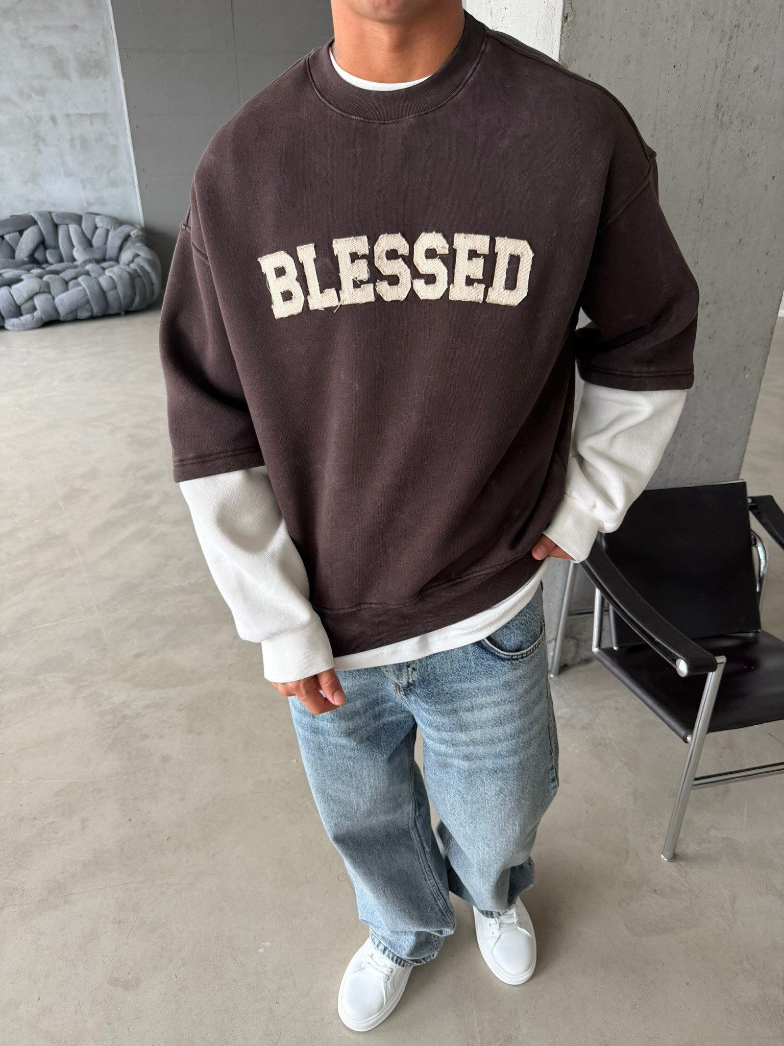 Blessed Acid Yıkama Premium Sweat