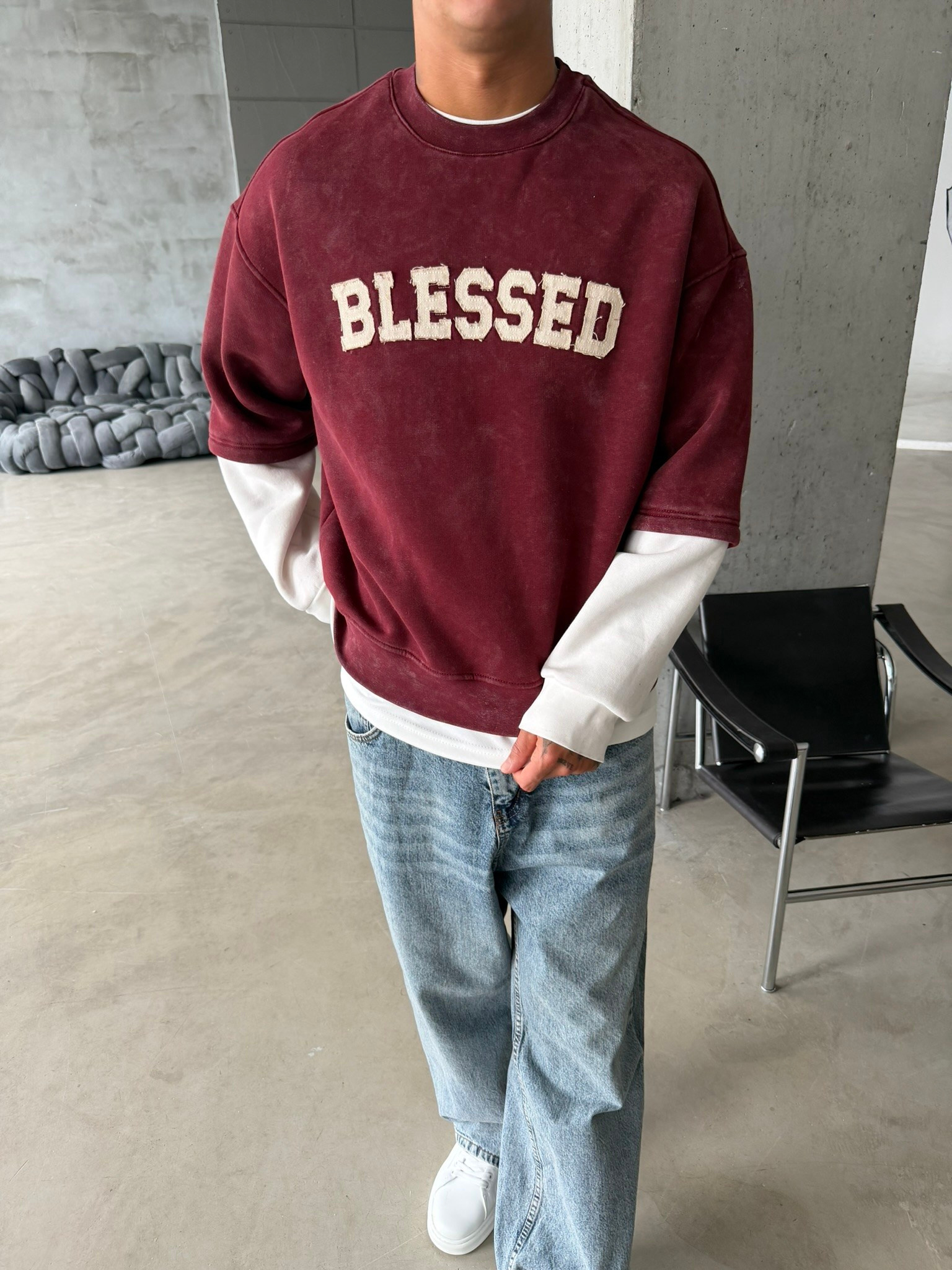 Blessed Acid Yıkama Premium Sweat