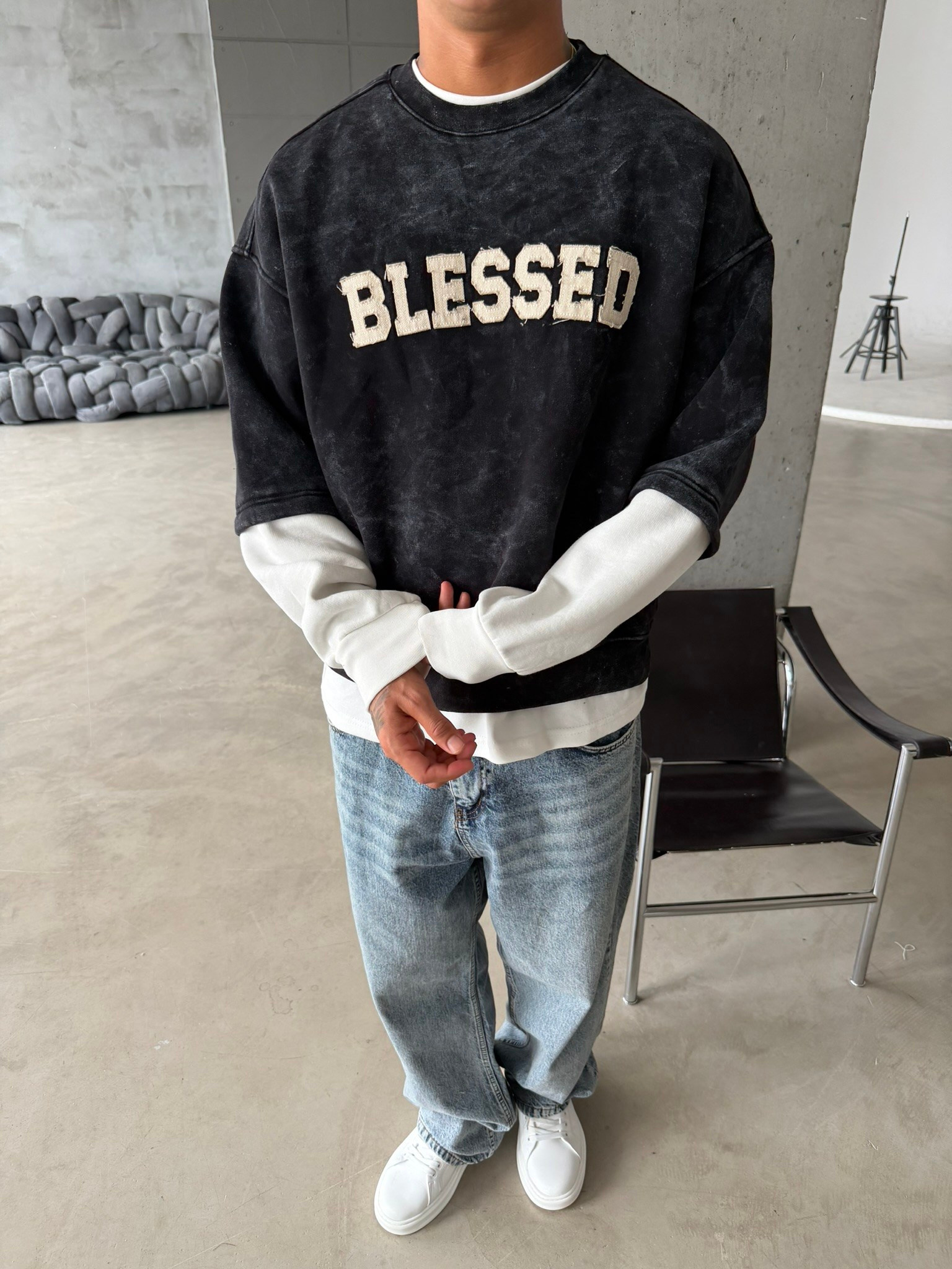 Blessed Acid Yıkama Premium Sweat