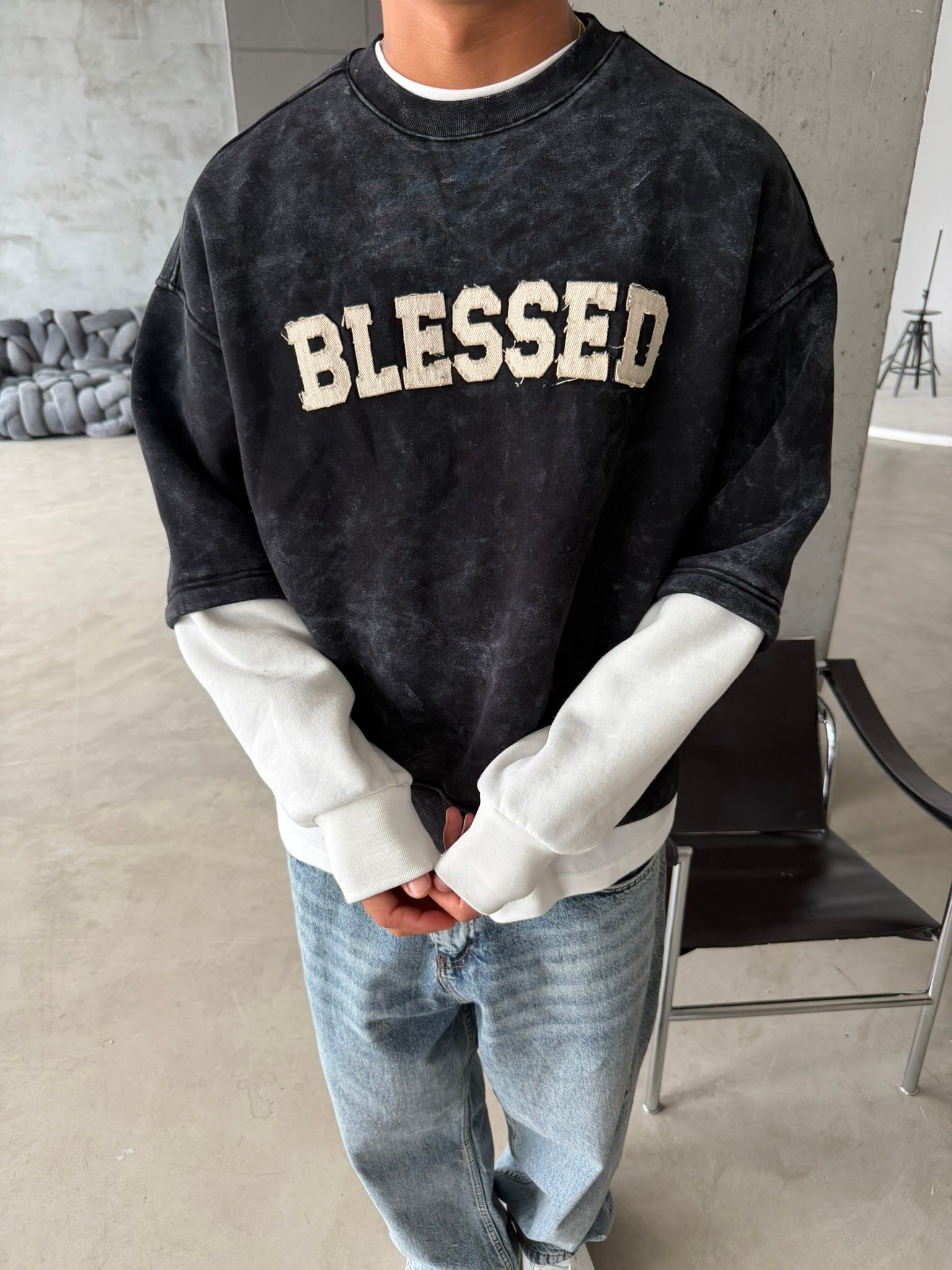 Blessed Acid Yıkama Premium Sweat