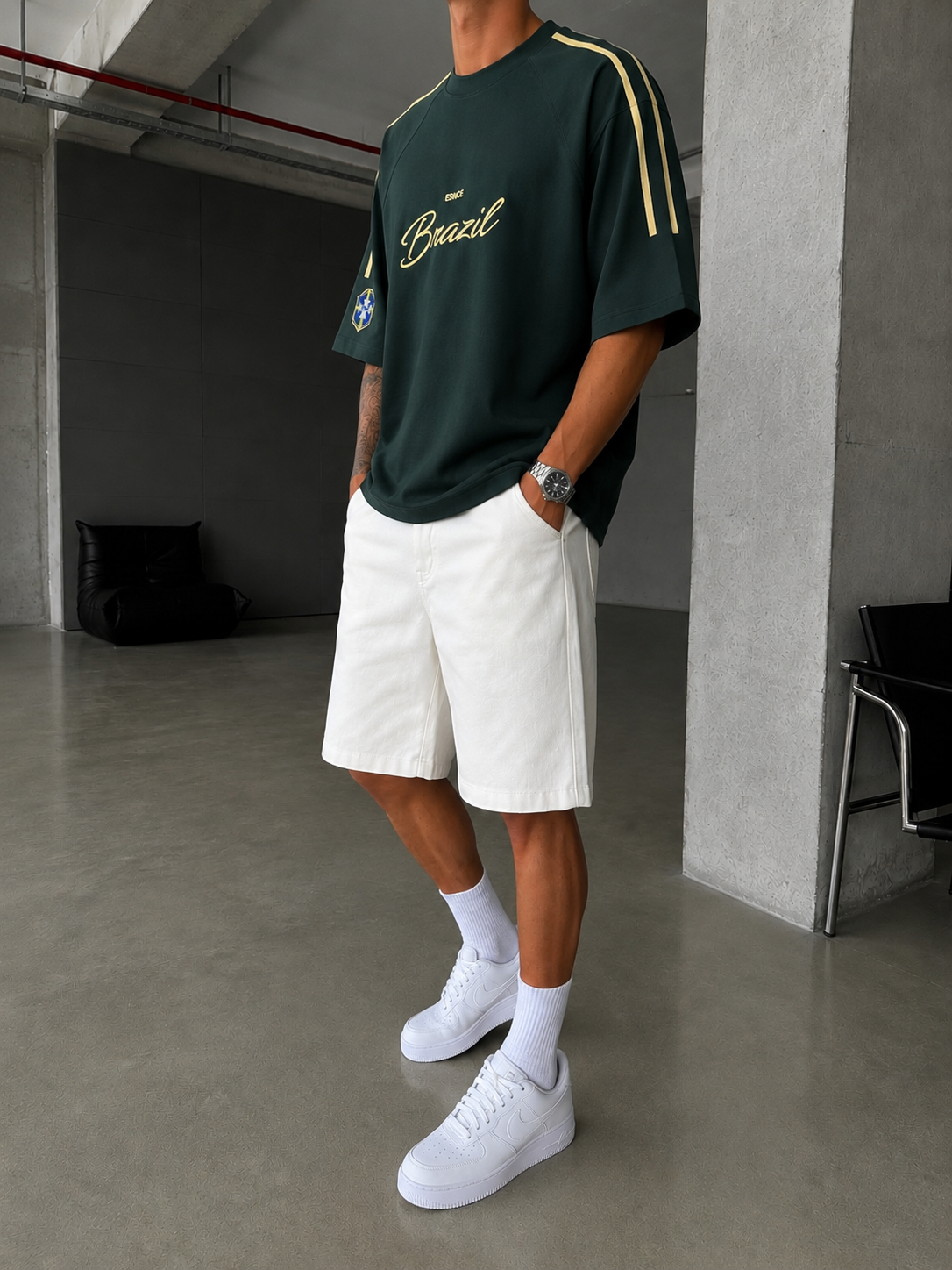 Brazil Script Oversize T-Shirt 