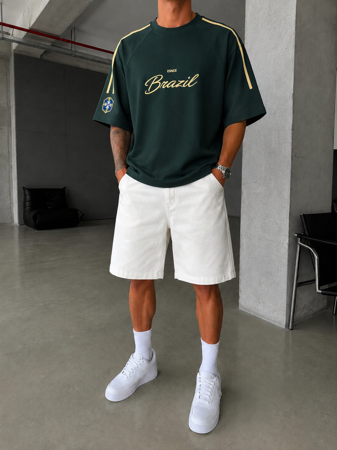 Brazil Script Oversize T-Shirt 